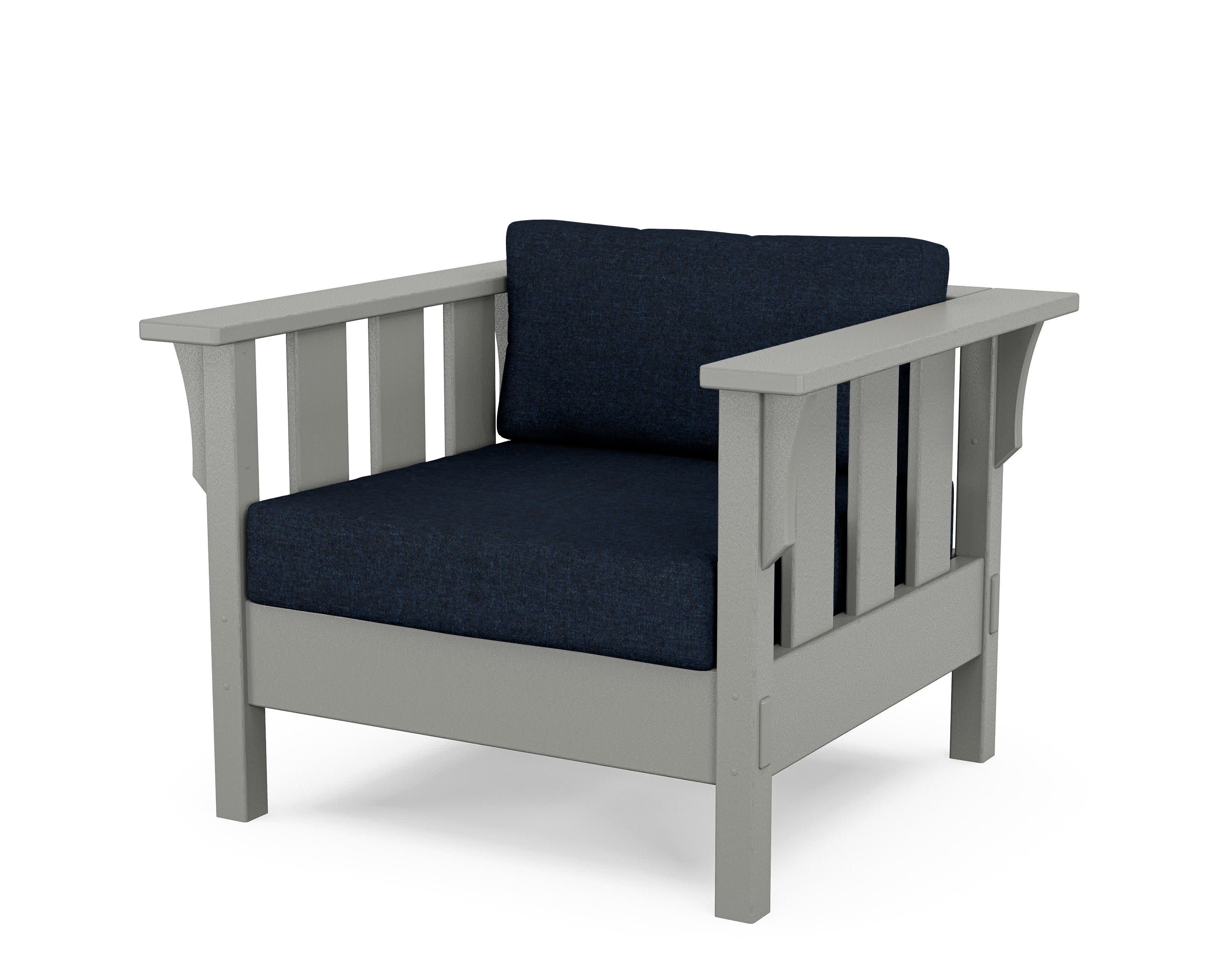 Acadia Deep Seating Chair in Slate Grey / Marine Indigo
