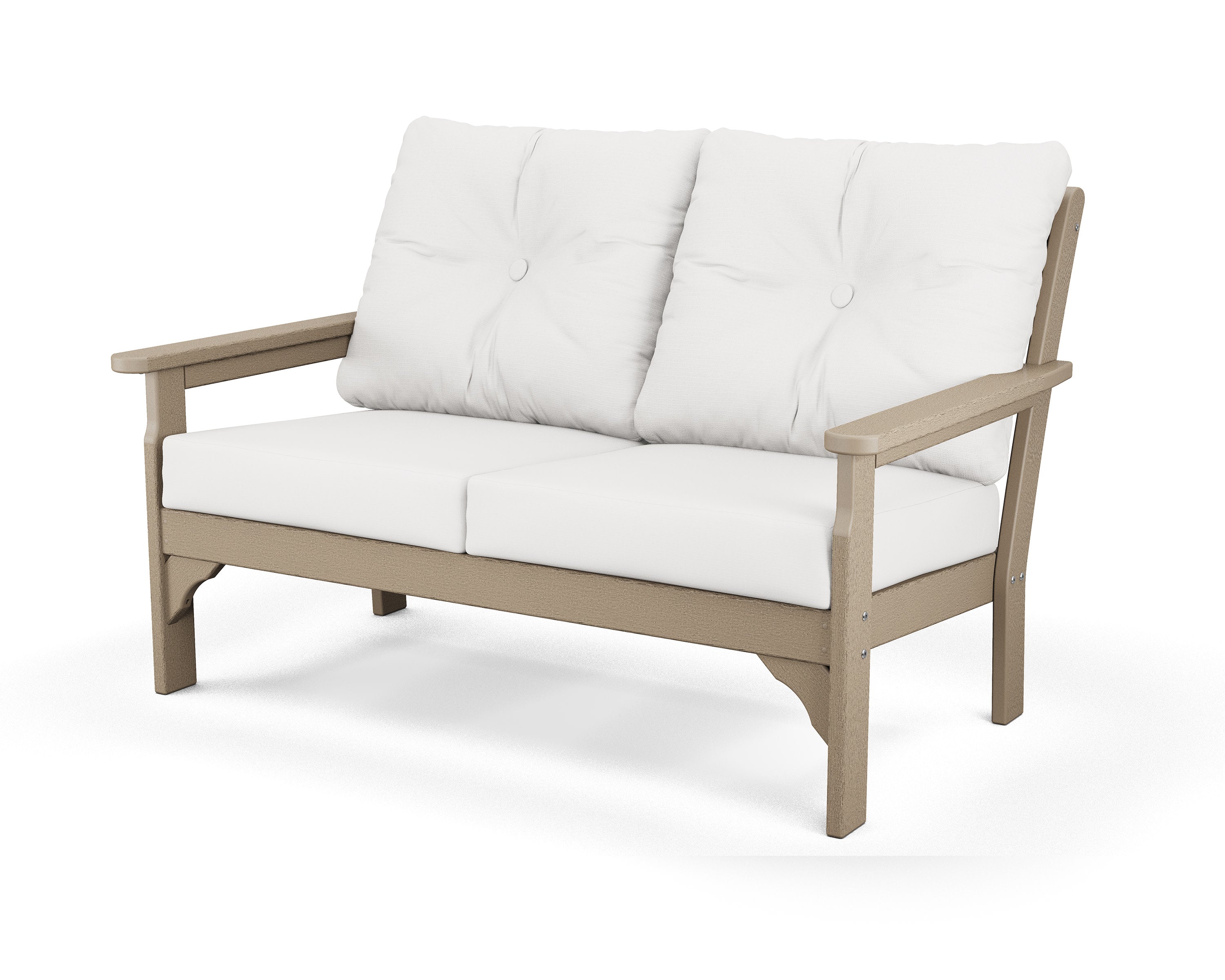 Vineyard Deep Seating Loveseat in Vintage Sahara / Natural Linen