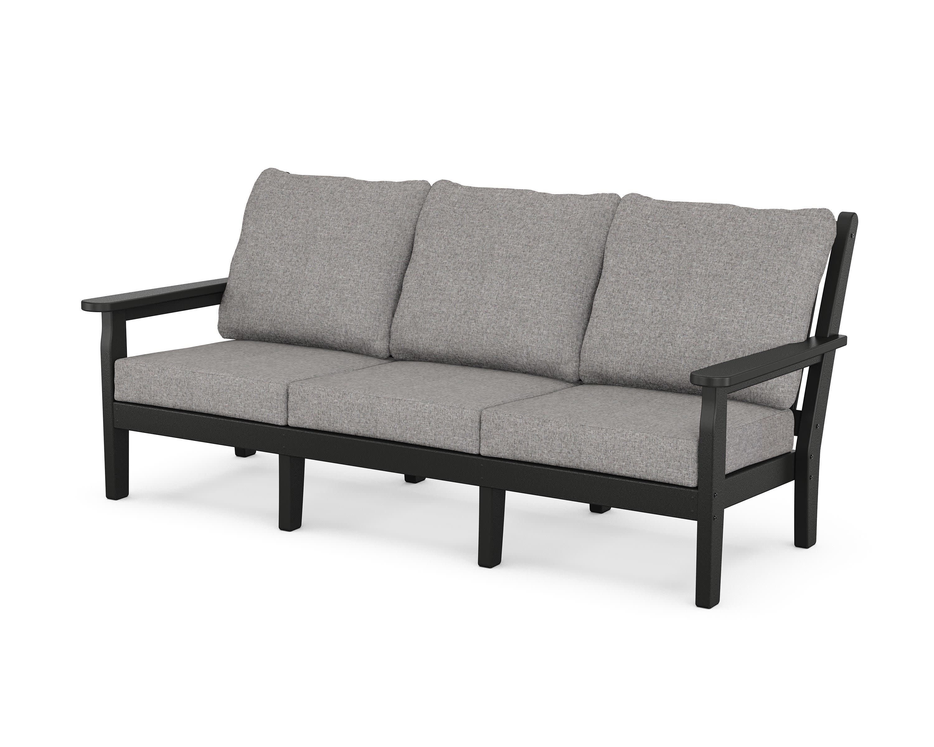 Chippendale Deep Seating Sofa in Black / Grey Mist