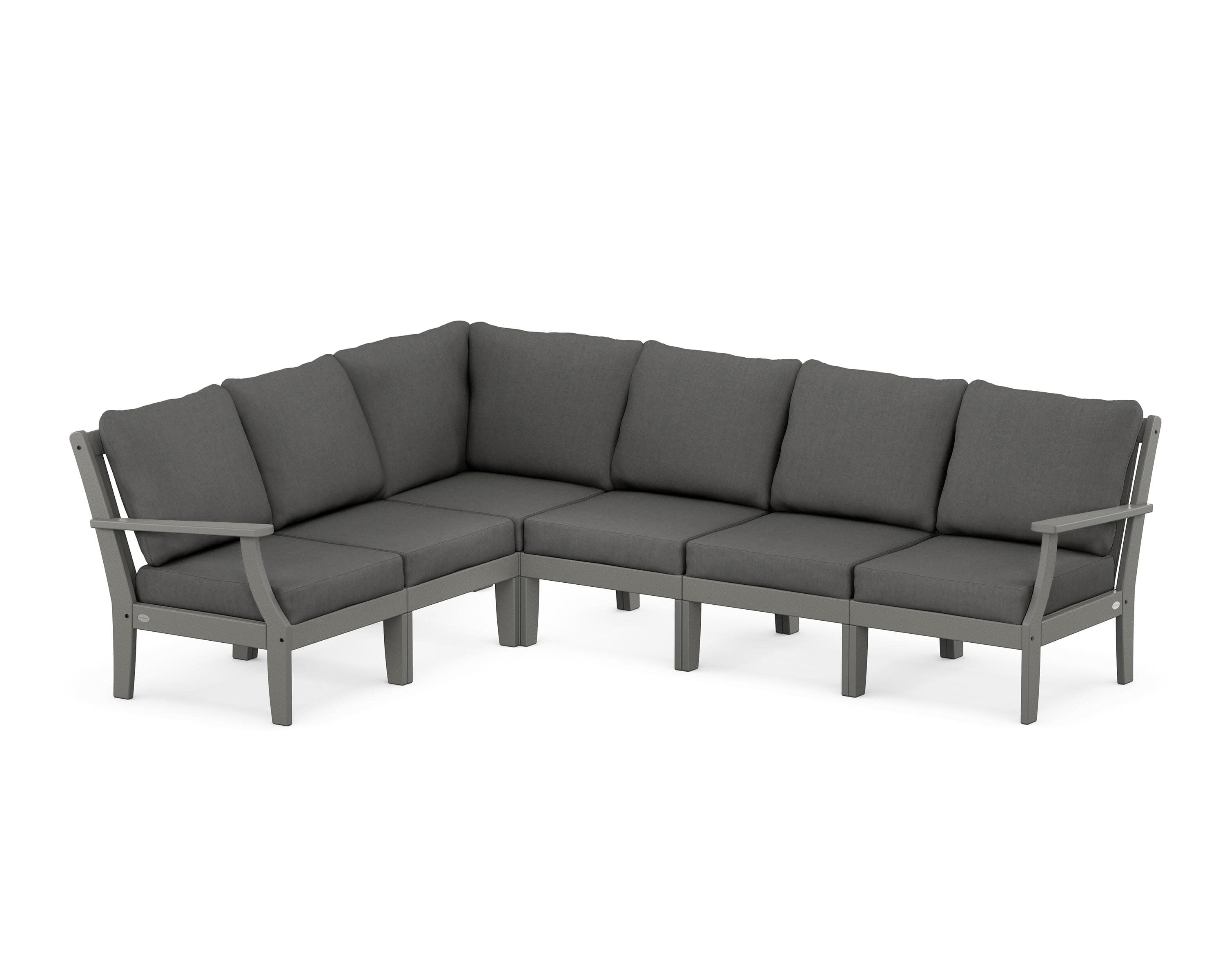Braxton Modular 6-Piece Deep Seating Set in Slate Grey / Spectrum Carbon