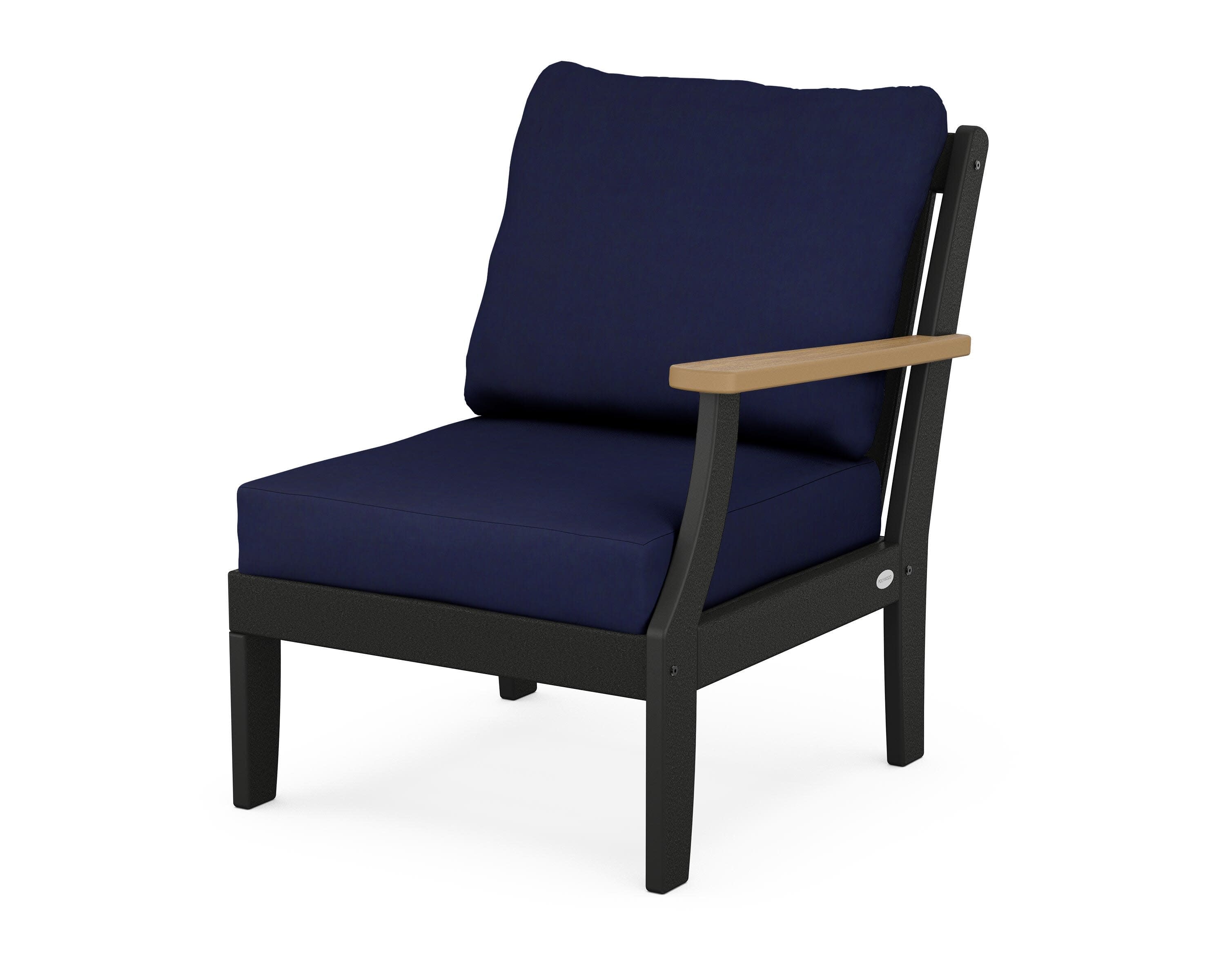 Braxton Modular Right Arm Chair in Black / Natural / Navy