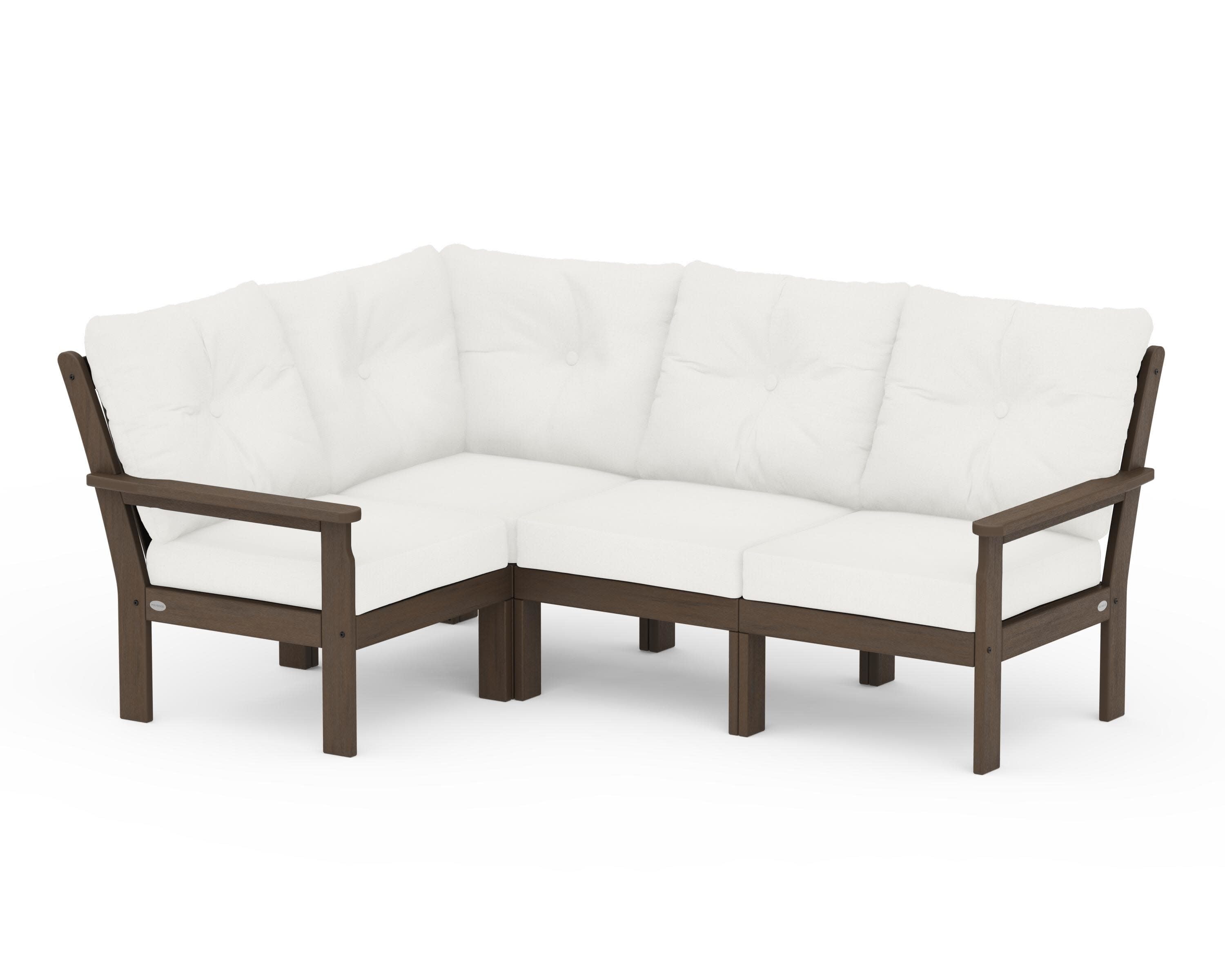 Vineyard 4-Piece Sectional in Kona / Natural Linen
