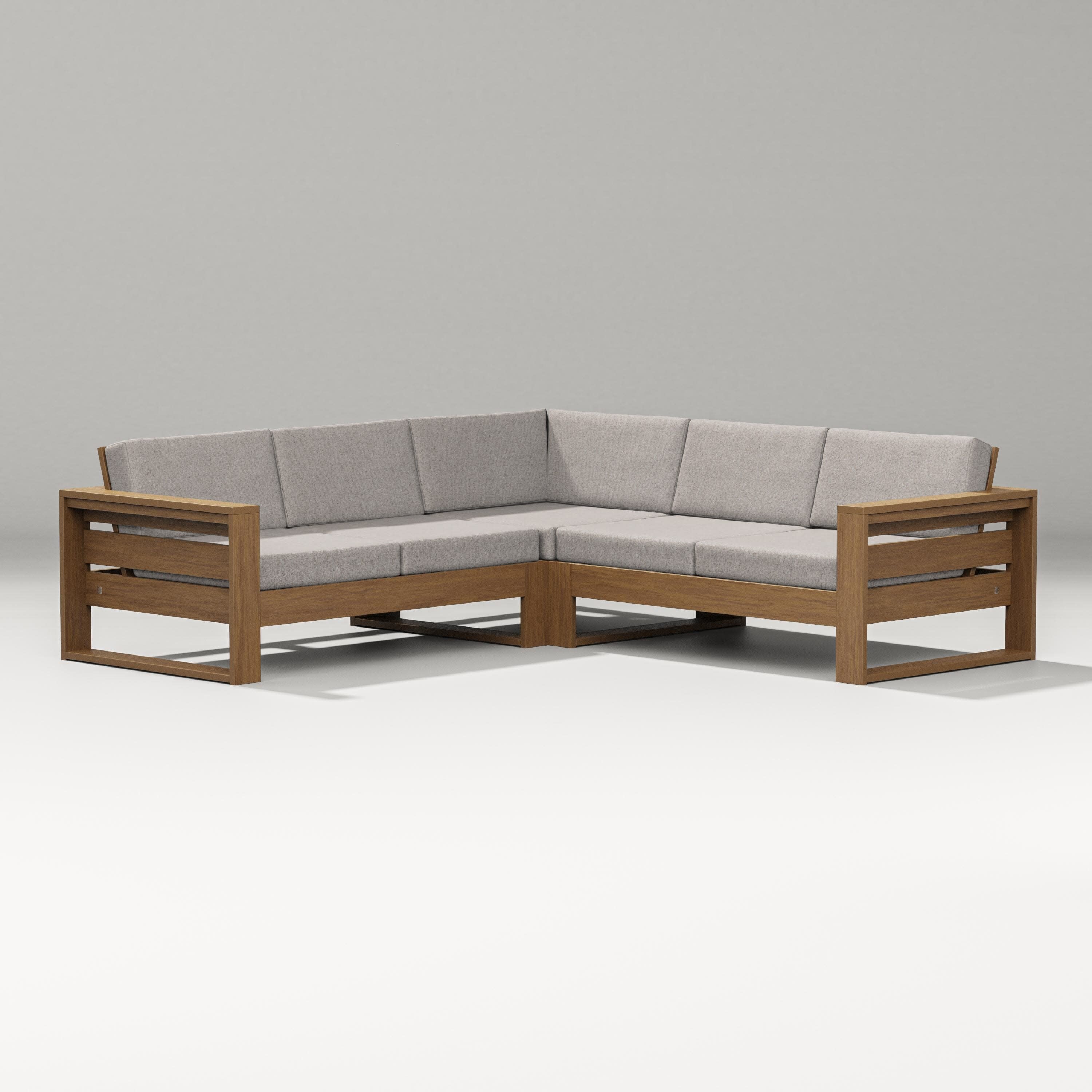 Latitude Corner Sectional in Natural / Weathered Tweed