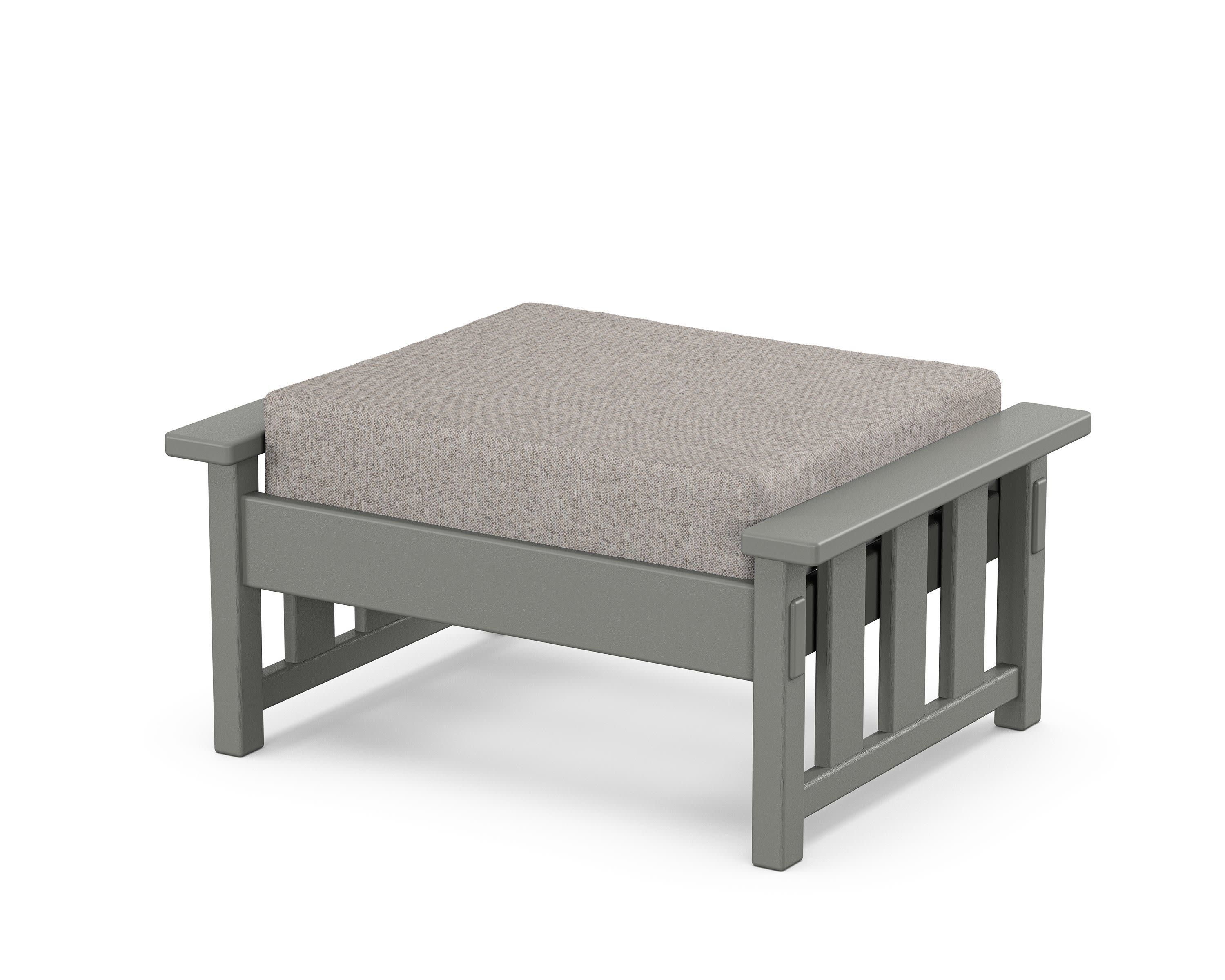 Acadia Deep Seating Ottoman in Slate Grey / Weathered Tweed