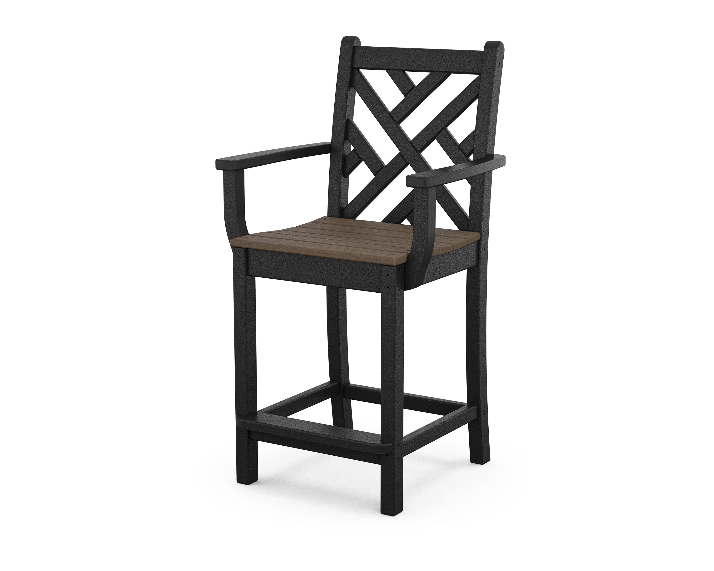 Chippendale Counter Arm Chair in Black / Kona