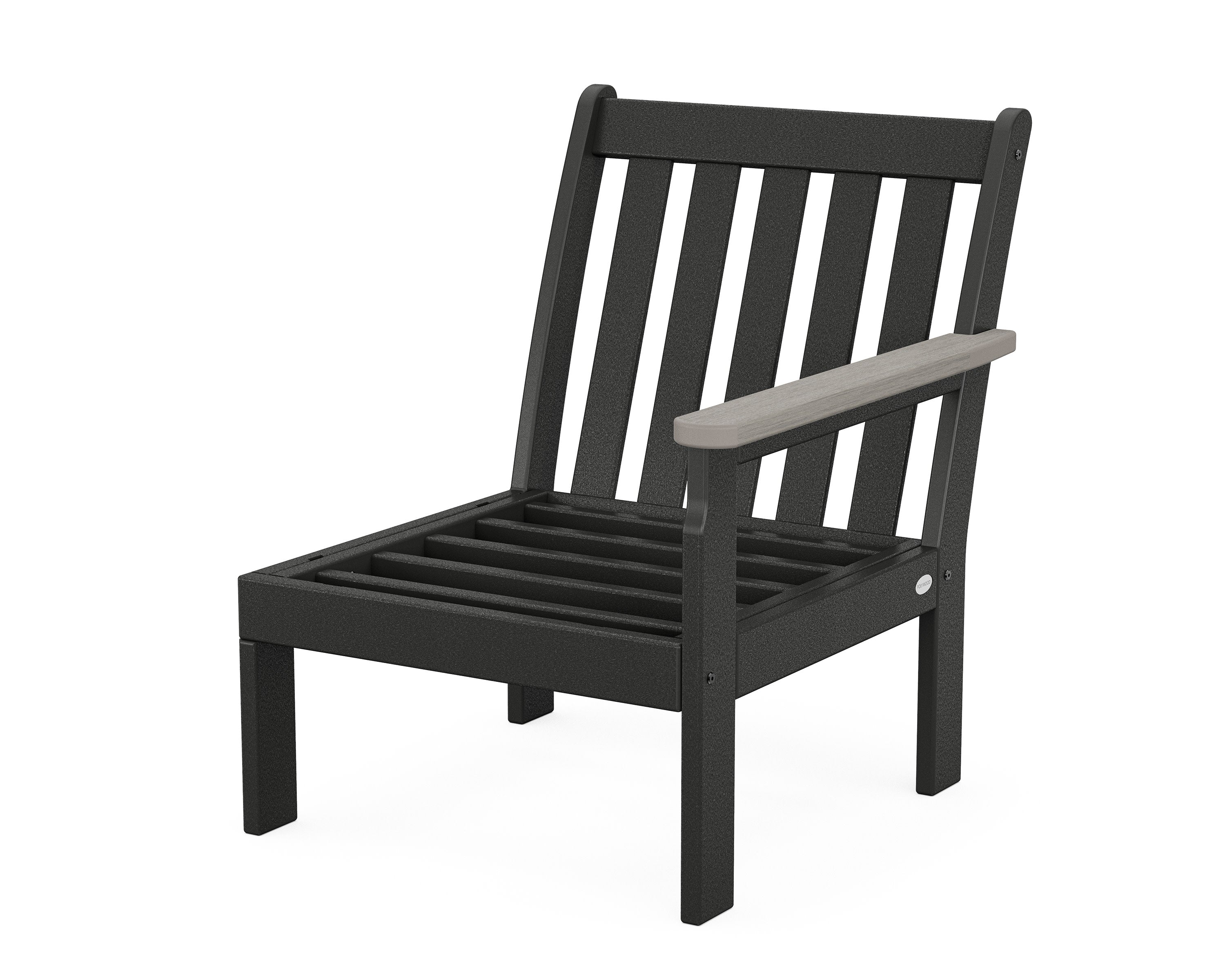 Vineyard Modular Right Arm Chair Frame in Black / Driftwood