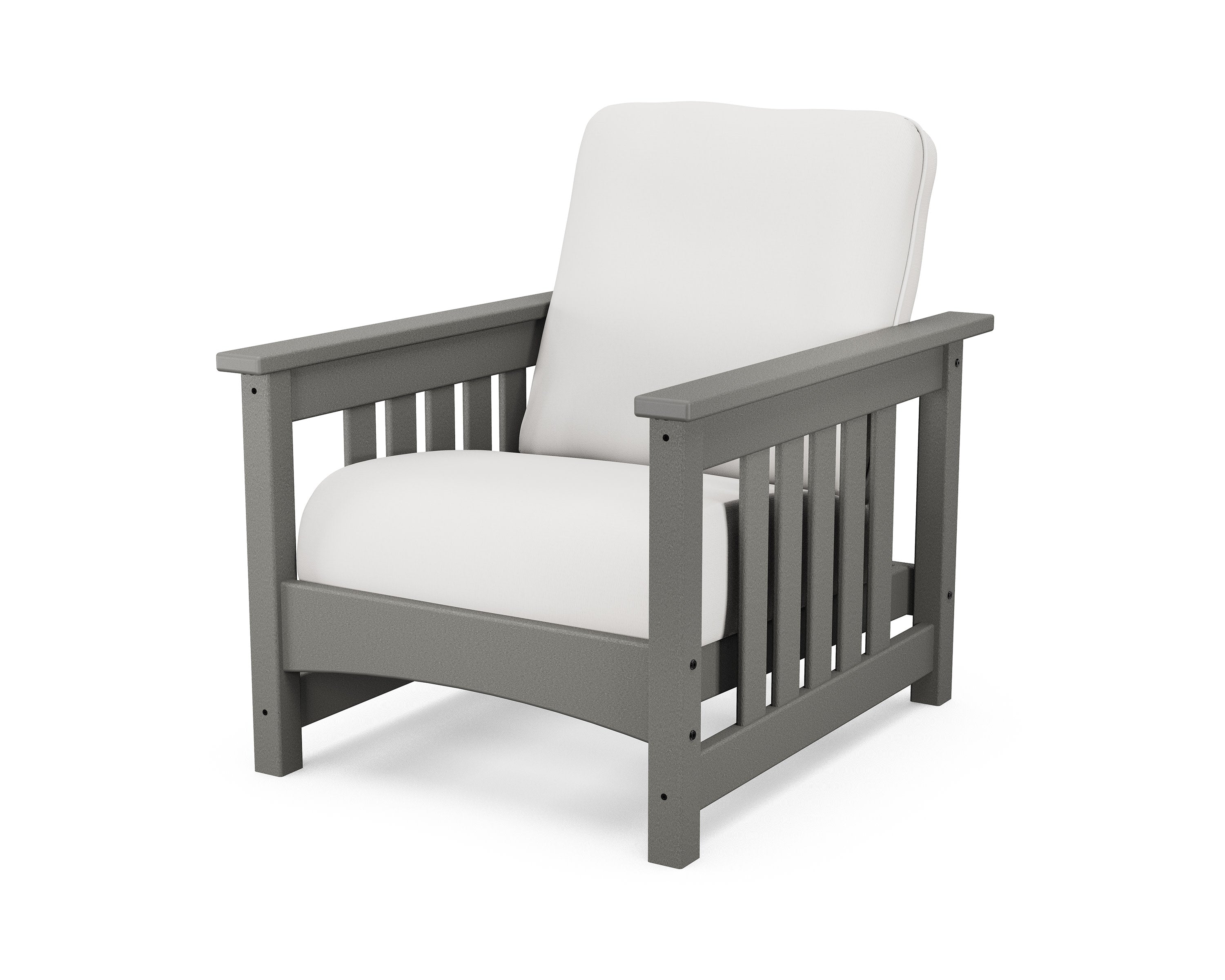Club Mission Chair in Slate Grey / Natural Linen