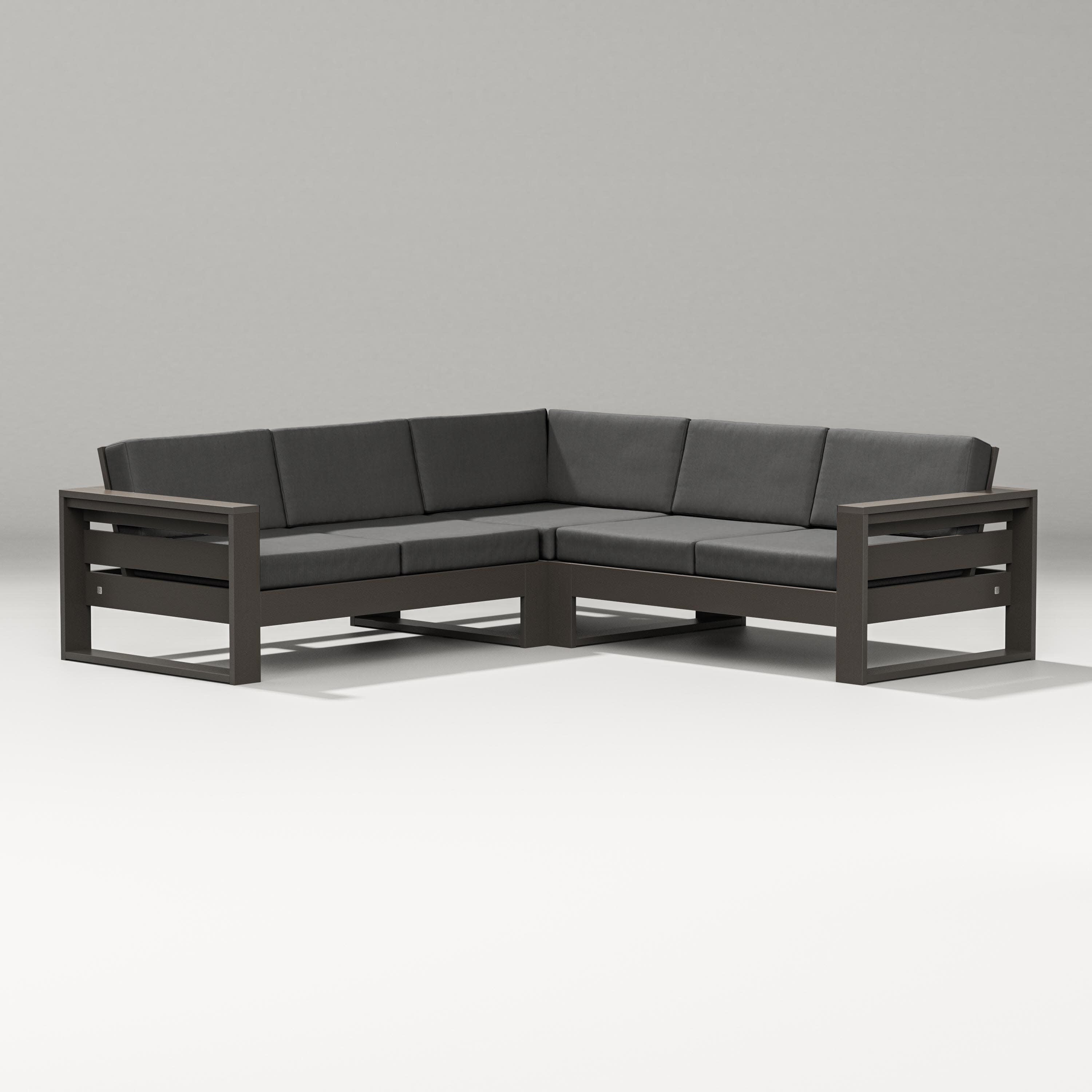 Latitude Corner Sectional in Vintage Coffee / Spectrum Carbon