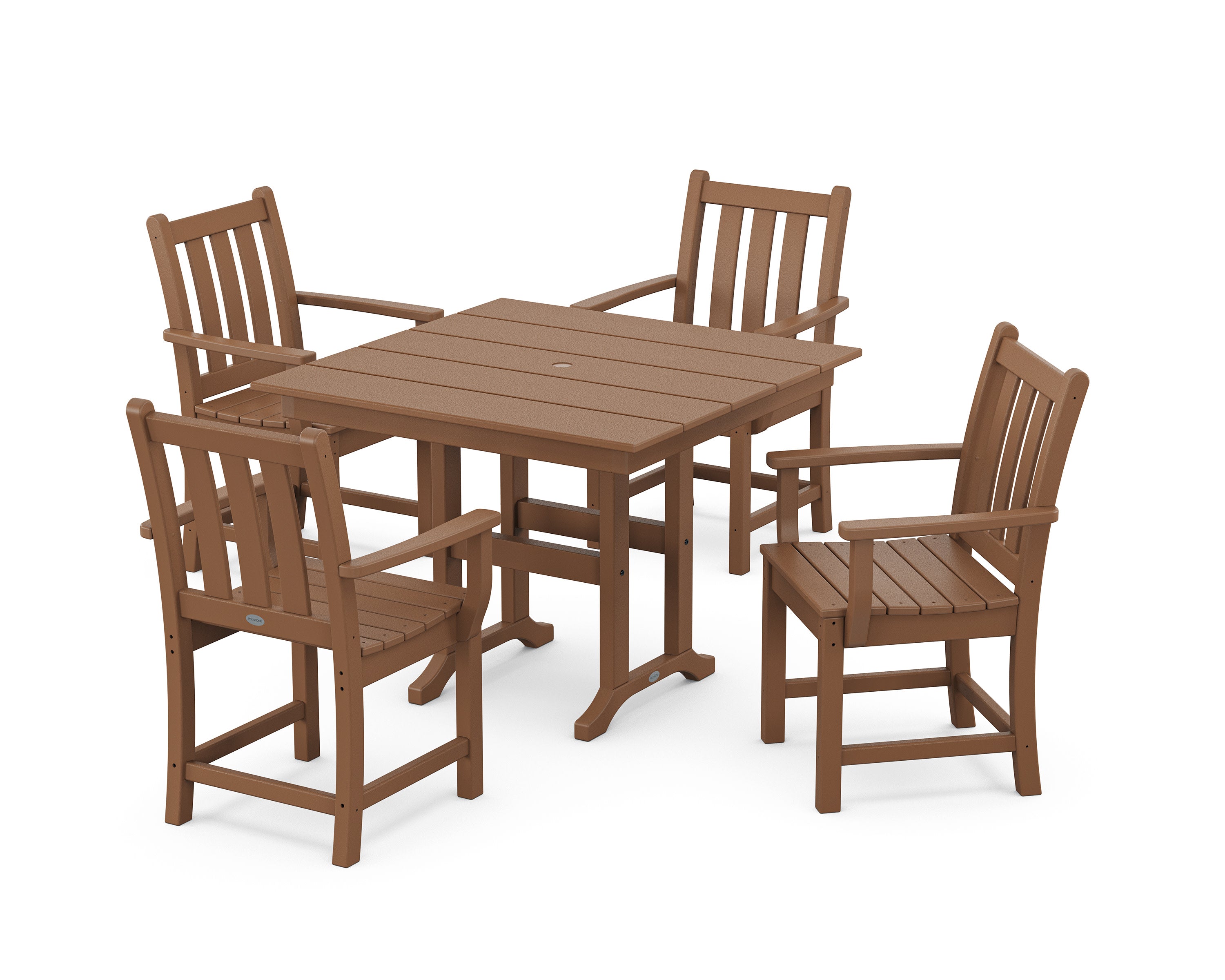 Traditional Garden 5-Piece Farmhouse Dining Set in Teak