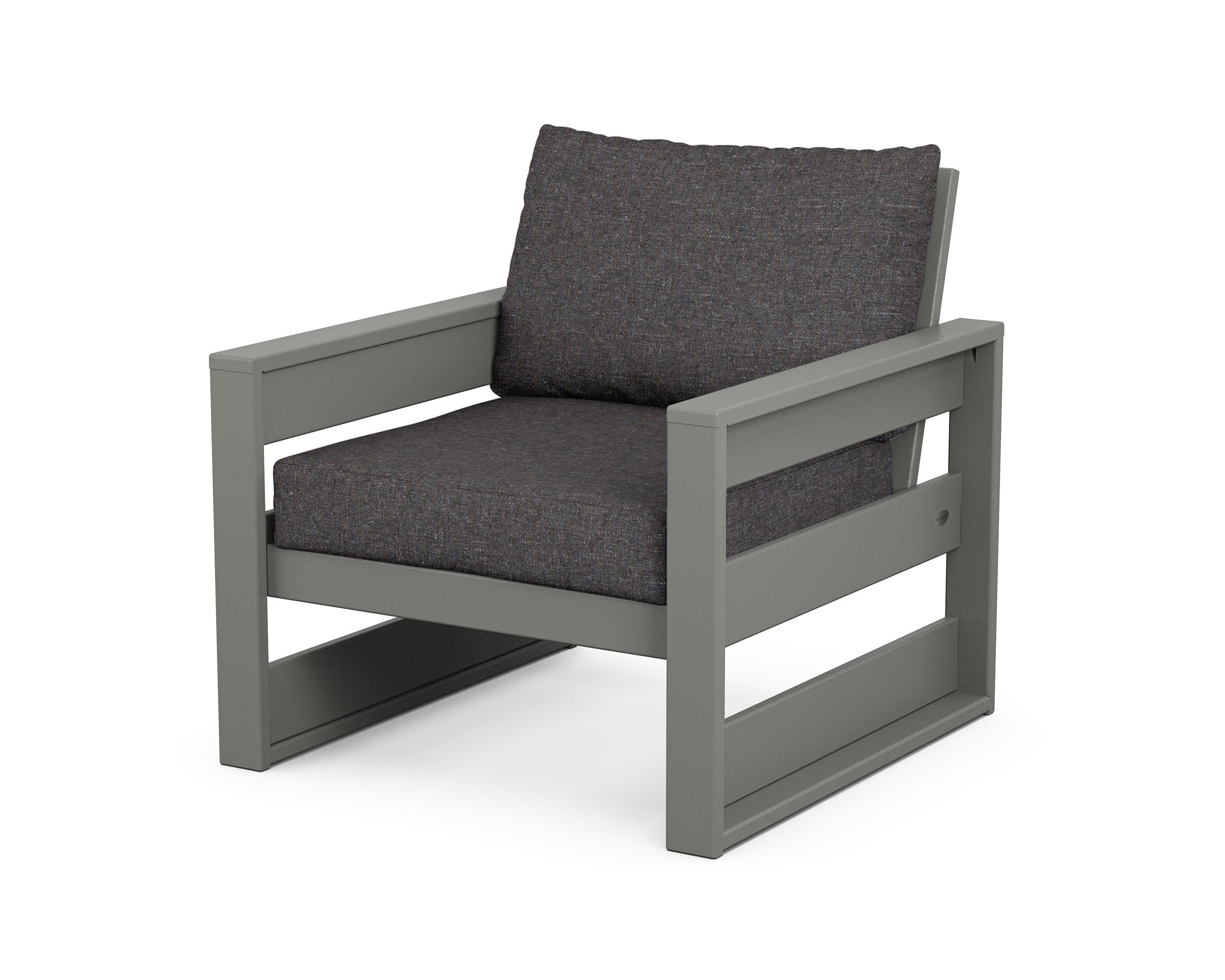 Westport Club Chair in Slate Grey / Ash Charcoal