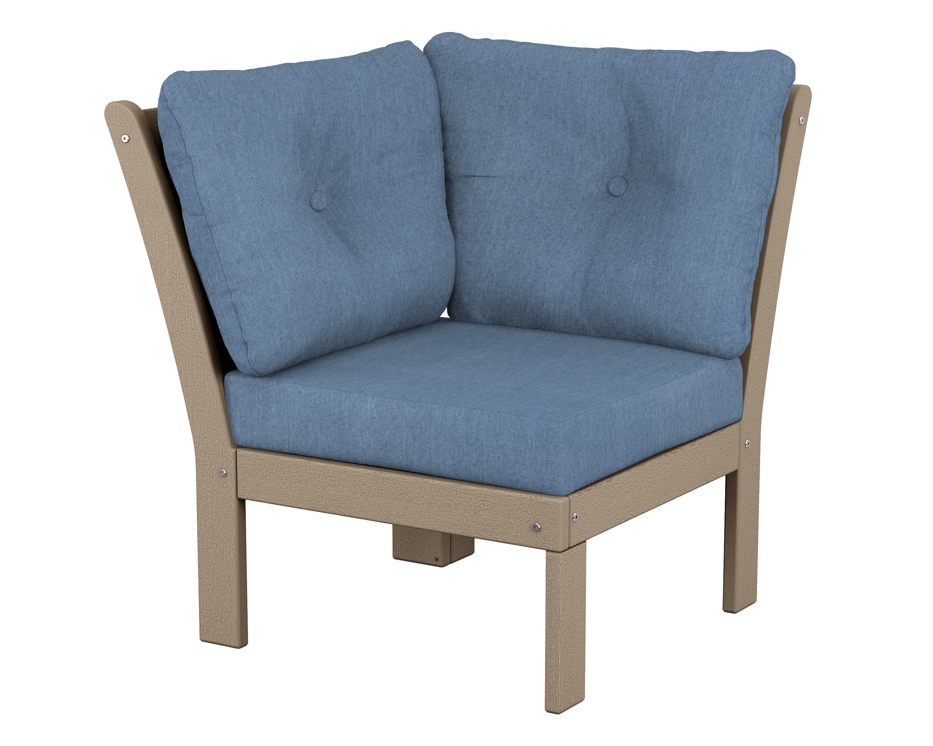 Vineyard Modular Corner Chair in Vintage Sahara / Sky Blue