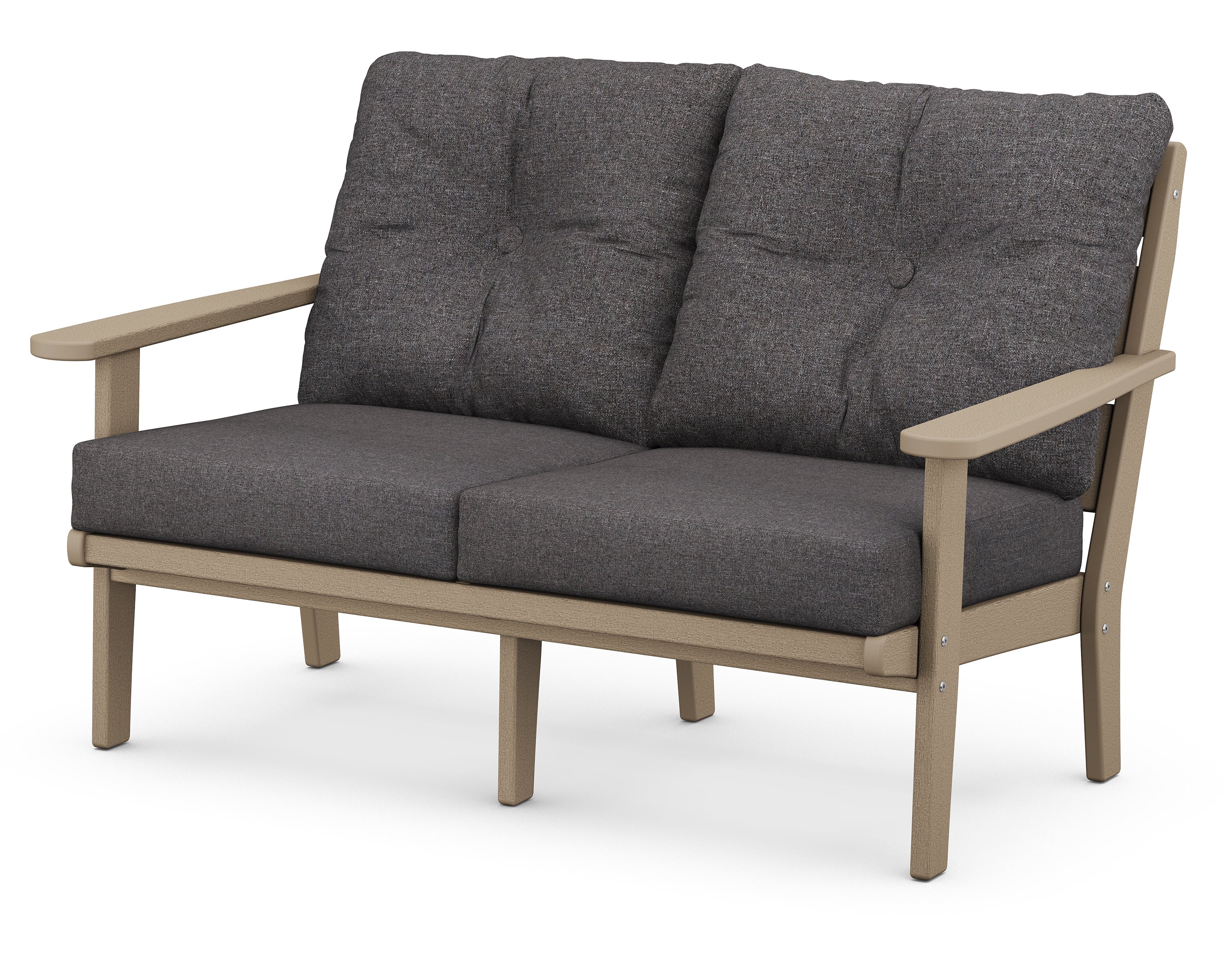 Lakeside Deep Seating Loveseat in Vintage Sahara / Ash Charcoal