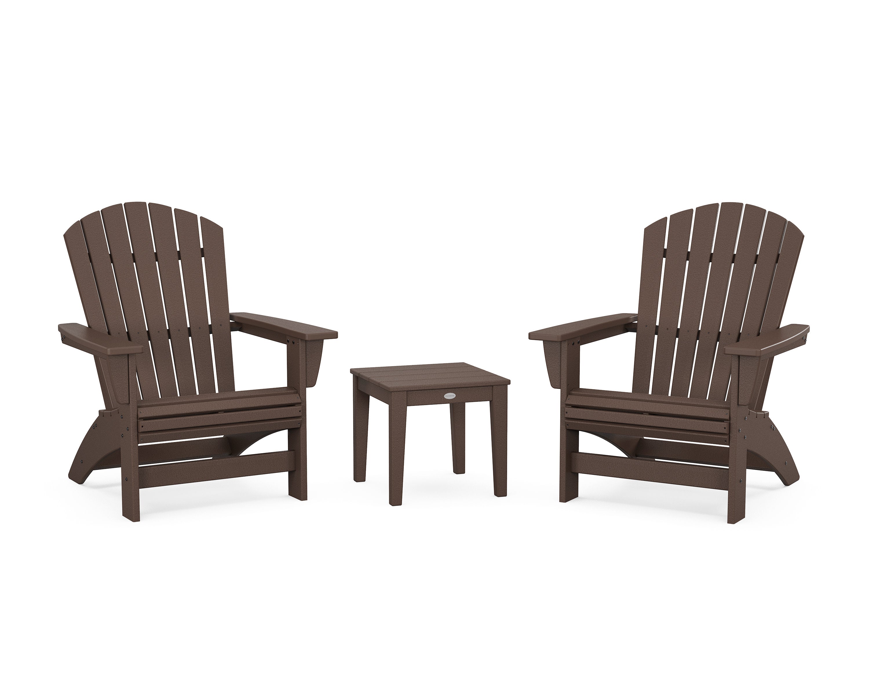 3-Piece Nautical Grand Adirondack Set in Mahogany