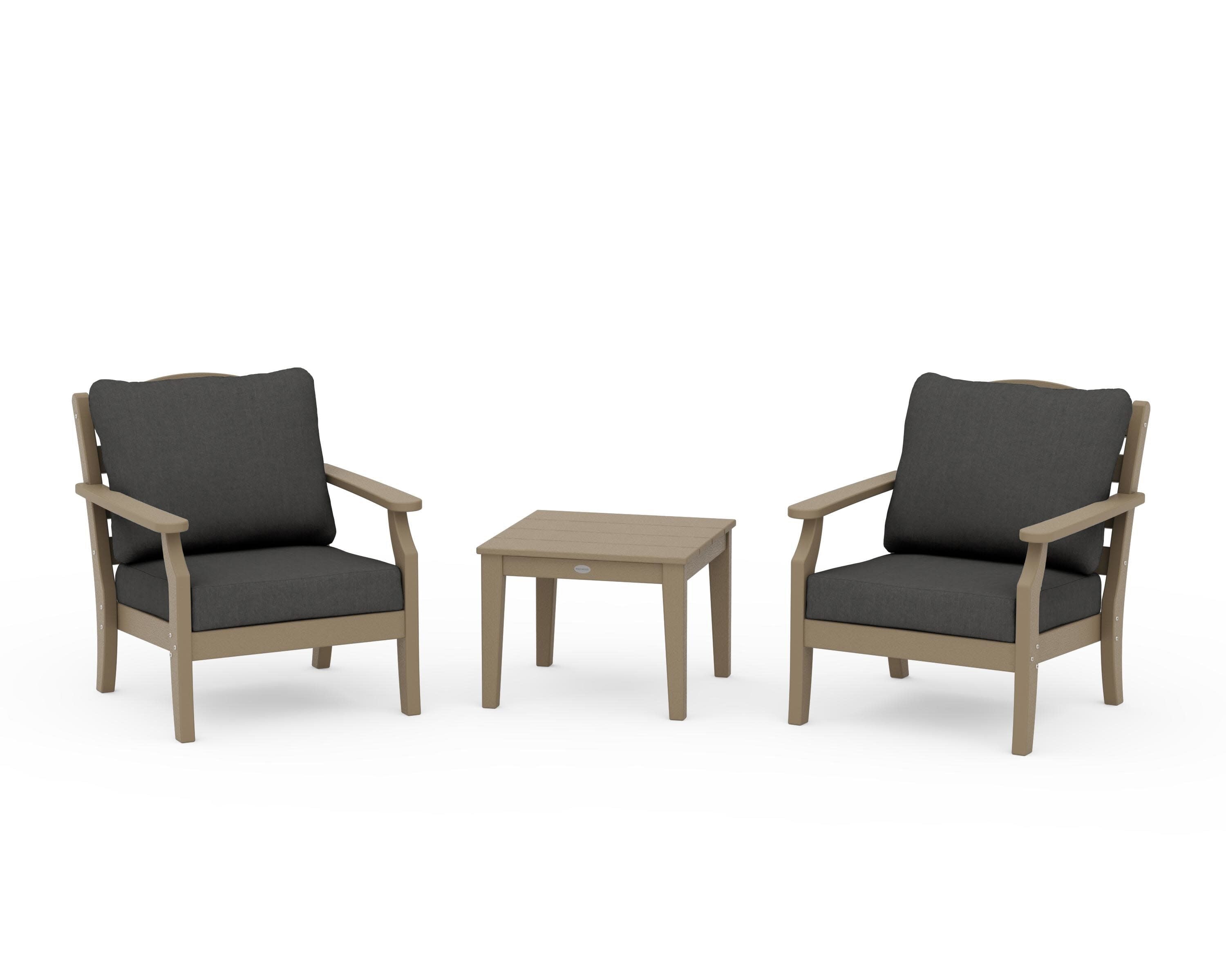 Savannah 3-Piece Deep Seating Set in Vintage Sahara / Spectrum Carbon
