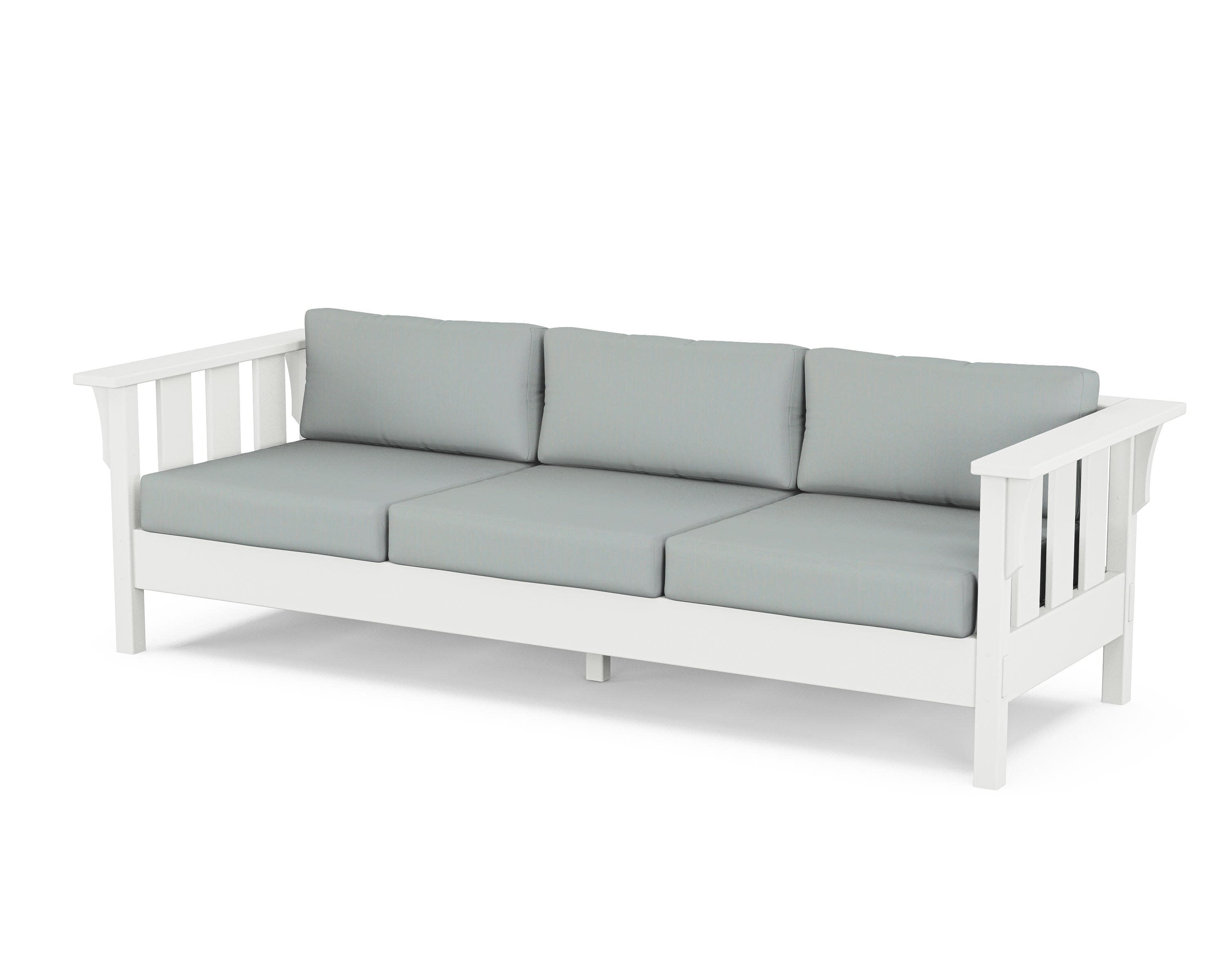 Acadia Deep Seating Sofa in White / Spa