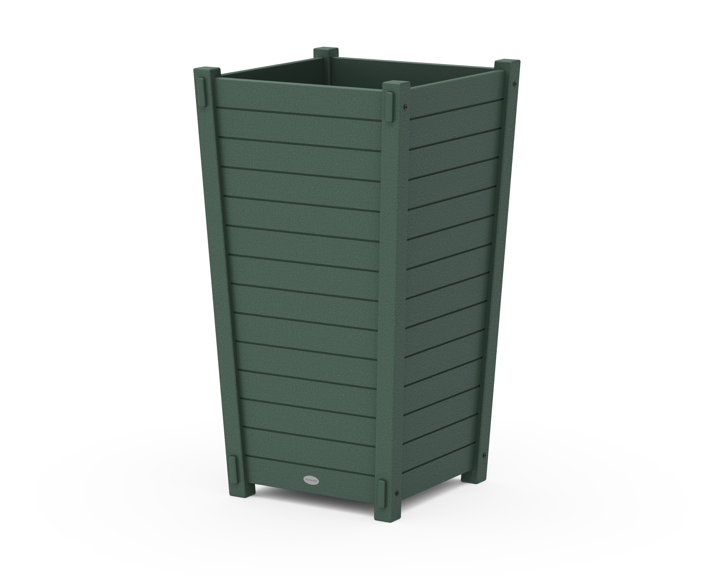 Nautical Large Tapered Square Tall Planter Box in Green