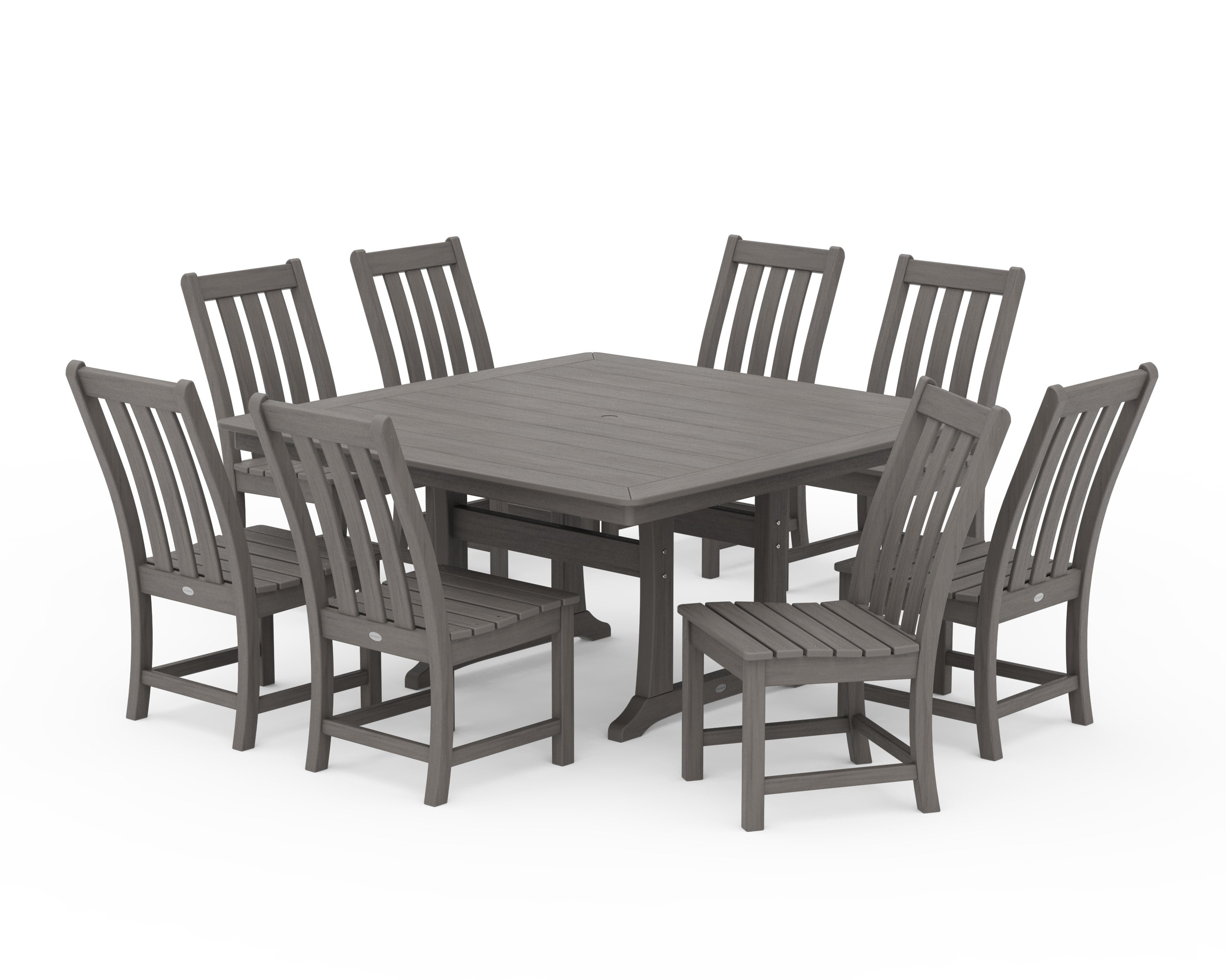 Vineyard 9-Piece Dining Set in Driftwood