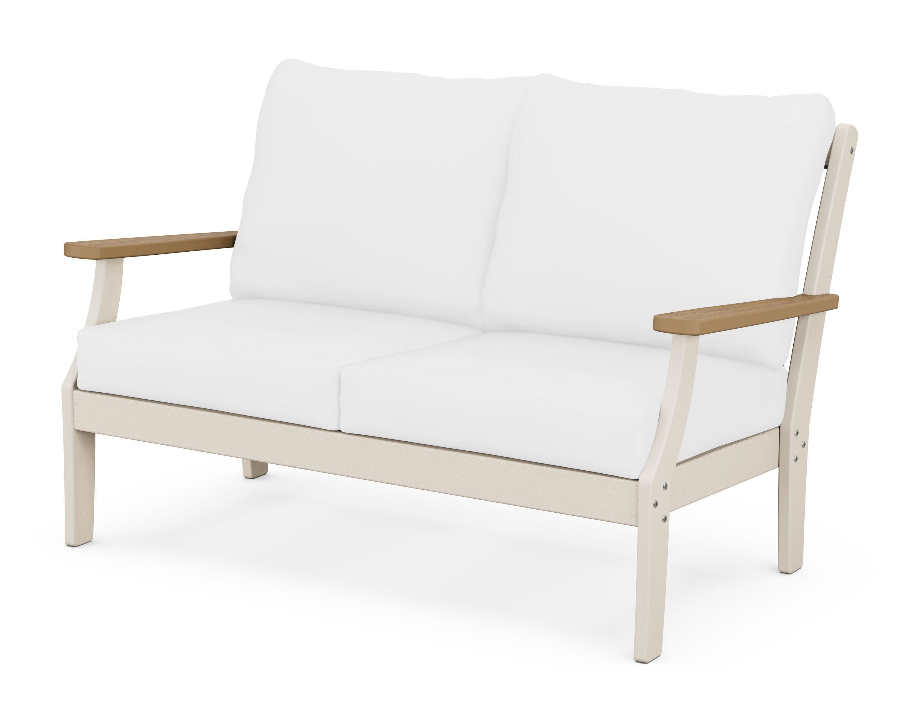 Braxton Deep Seating Loveseat in Sand / Natural / Natural