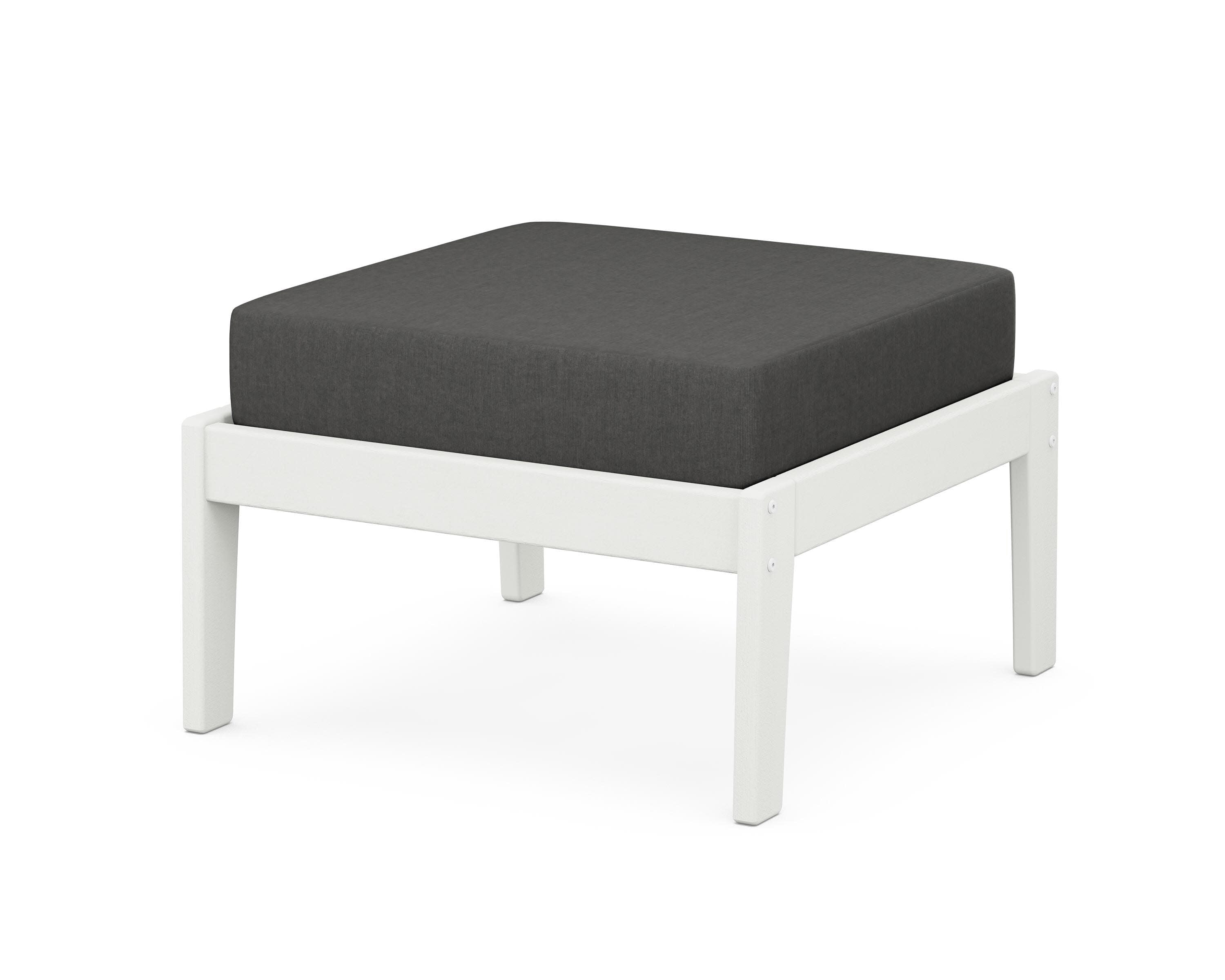 Deep Seating Ottoman in Vintage White / Spectrum Carbon