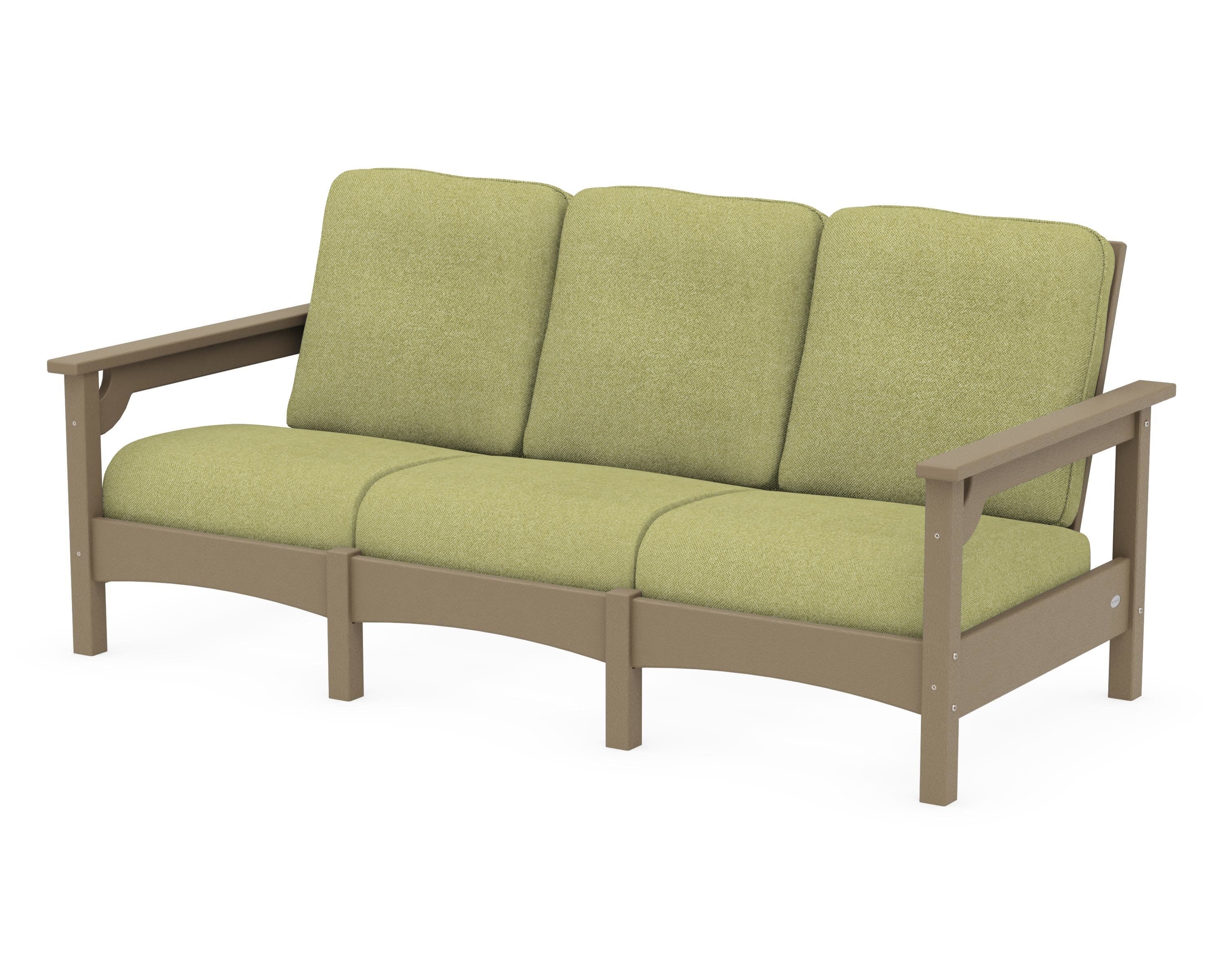 Club Sofa in Vintage Sahara / Chartreuse Boucle