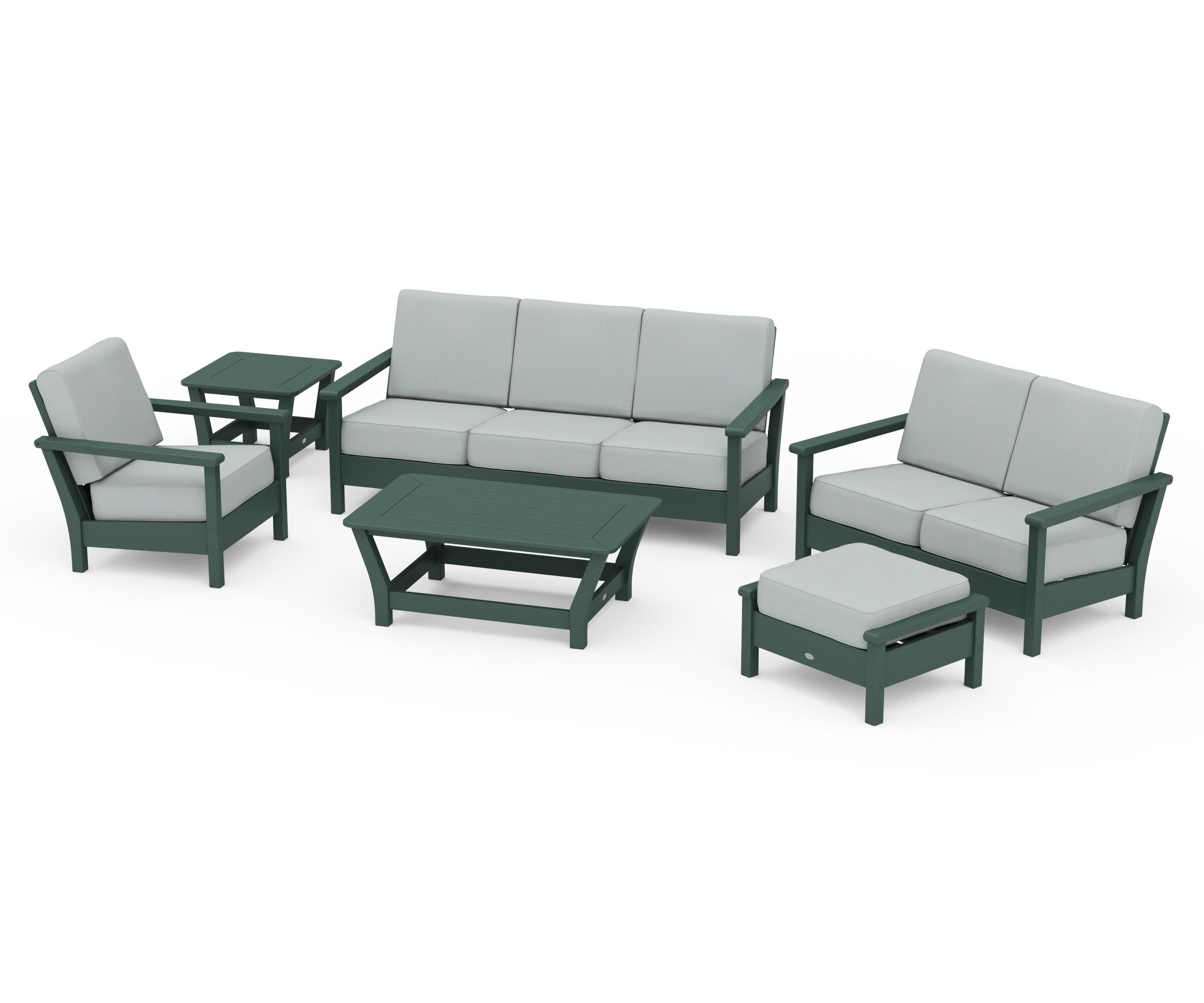 Harbour 6-Piece Outdoor Living Set in Green / Spa