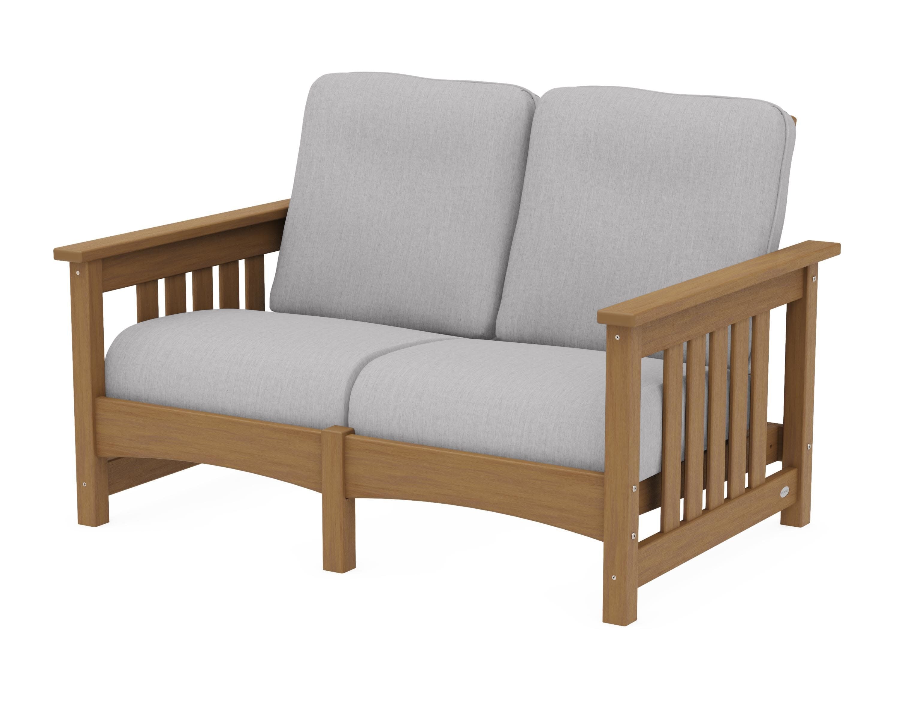 Club Mission Loveseat in Natural / Granite