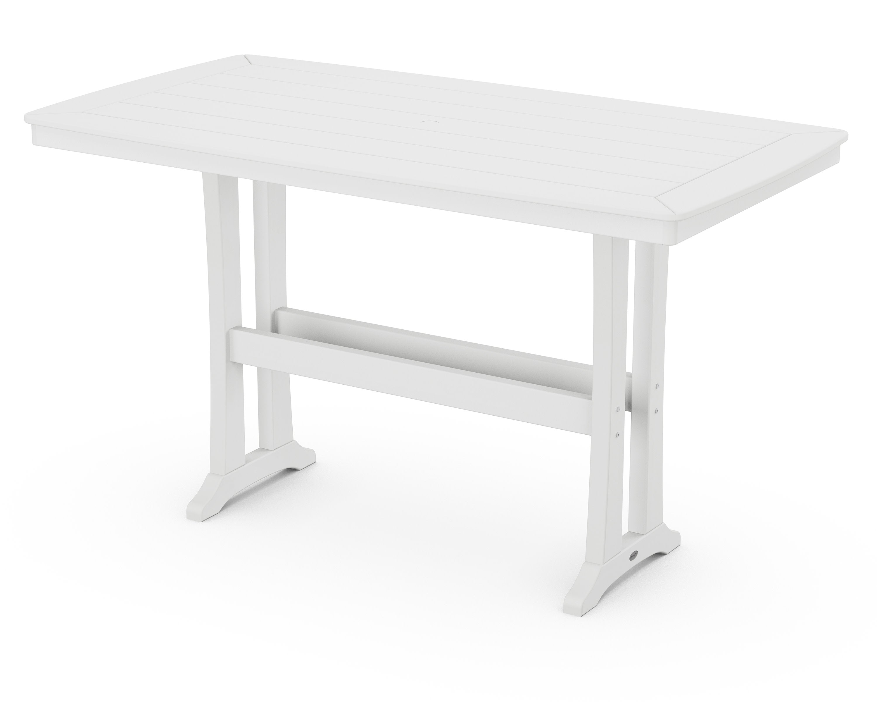 Nautical Trestle 38" x 73" Bar Table in White
