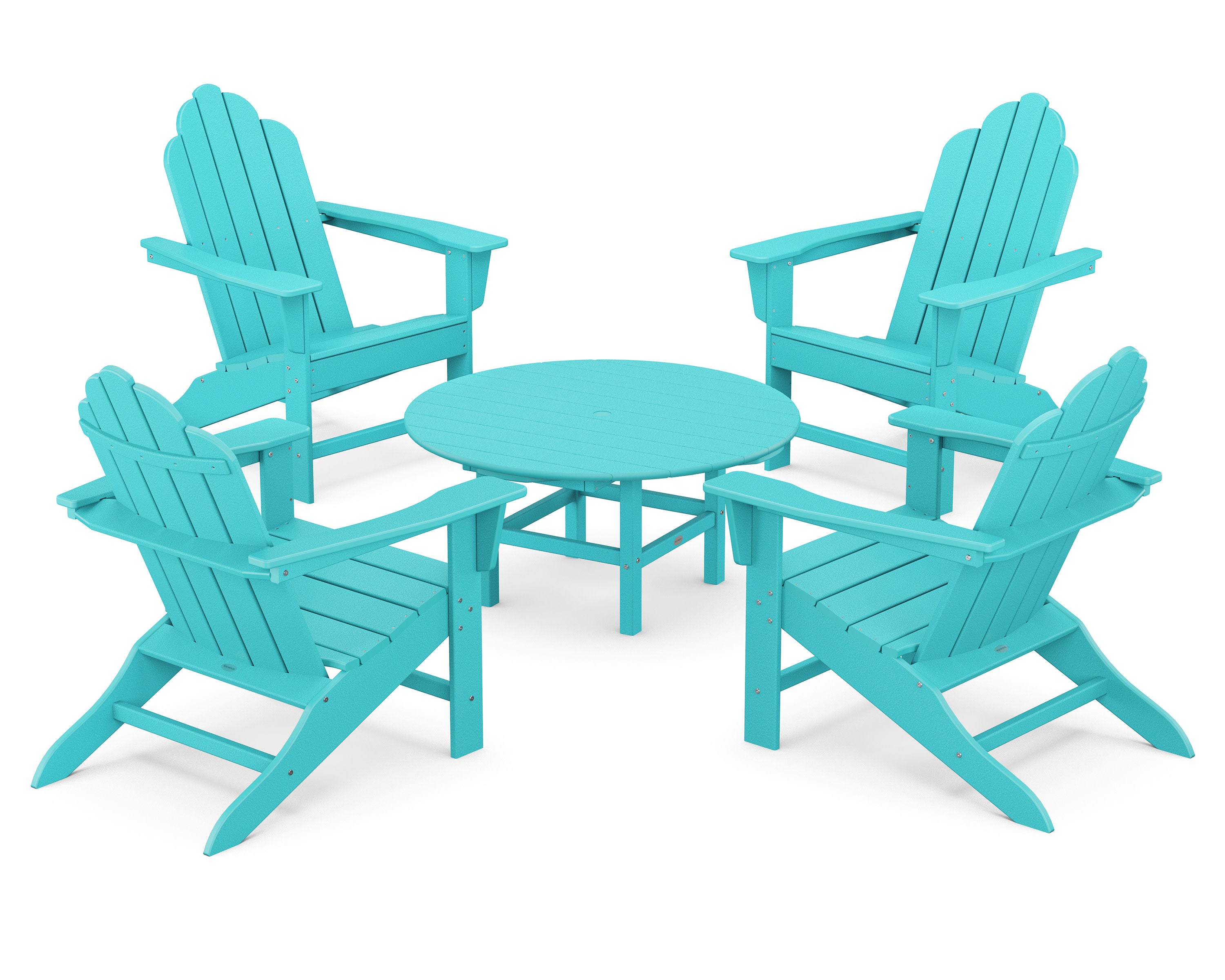 Long Island Adirondack 5-Piece Conversation Group in Aruba