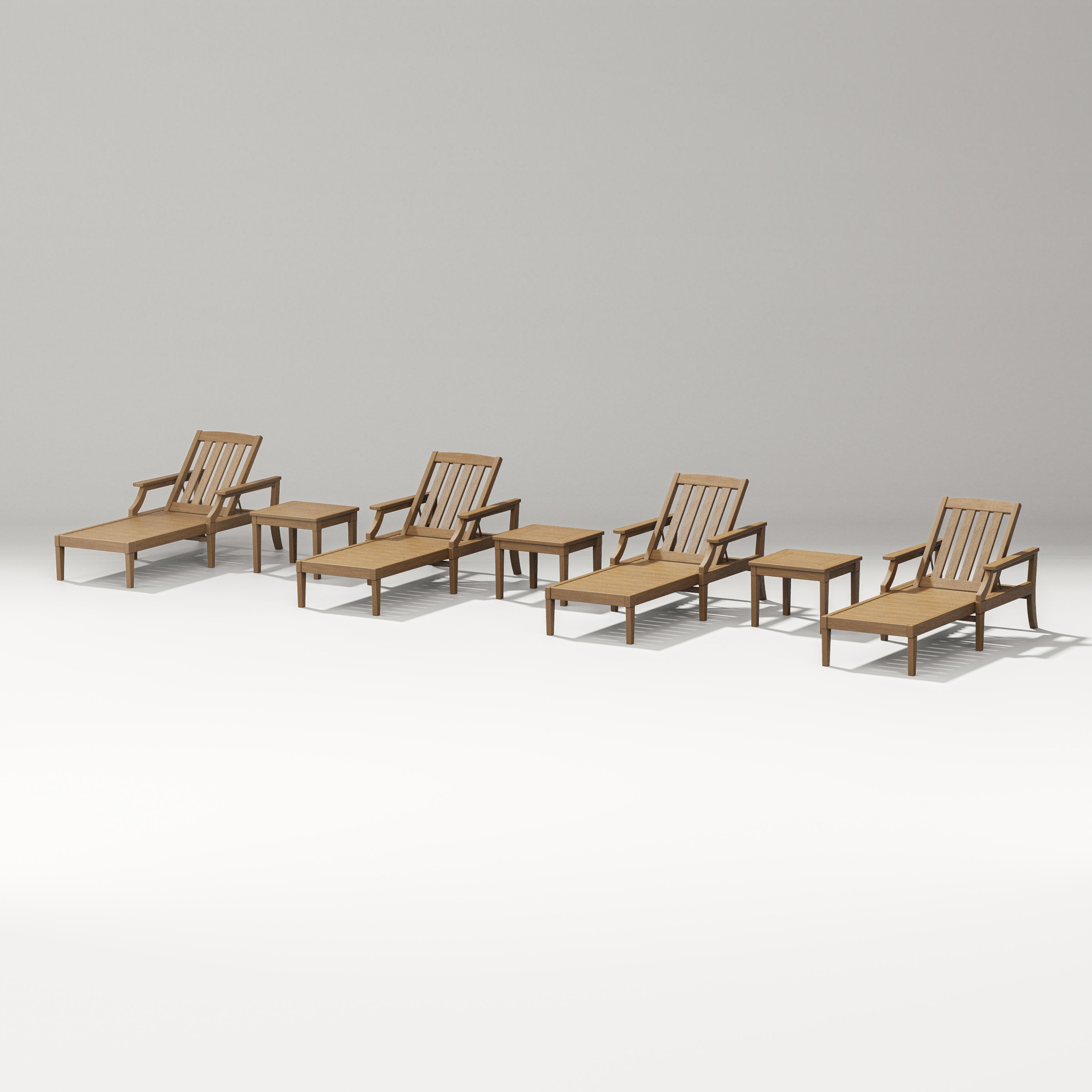 Estate 7-Piece Chaise Lounge Set in Natural