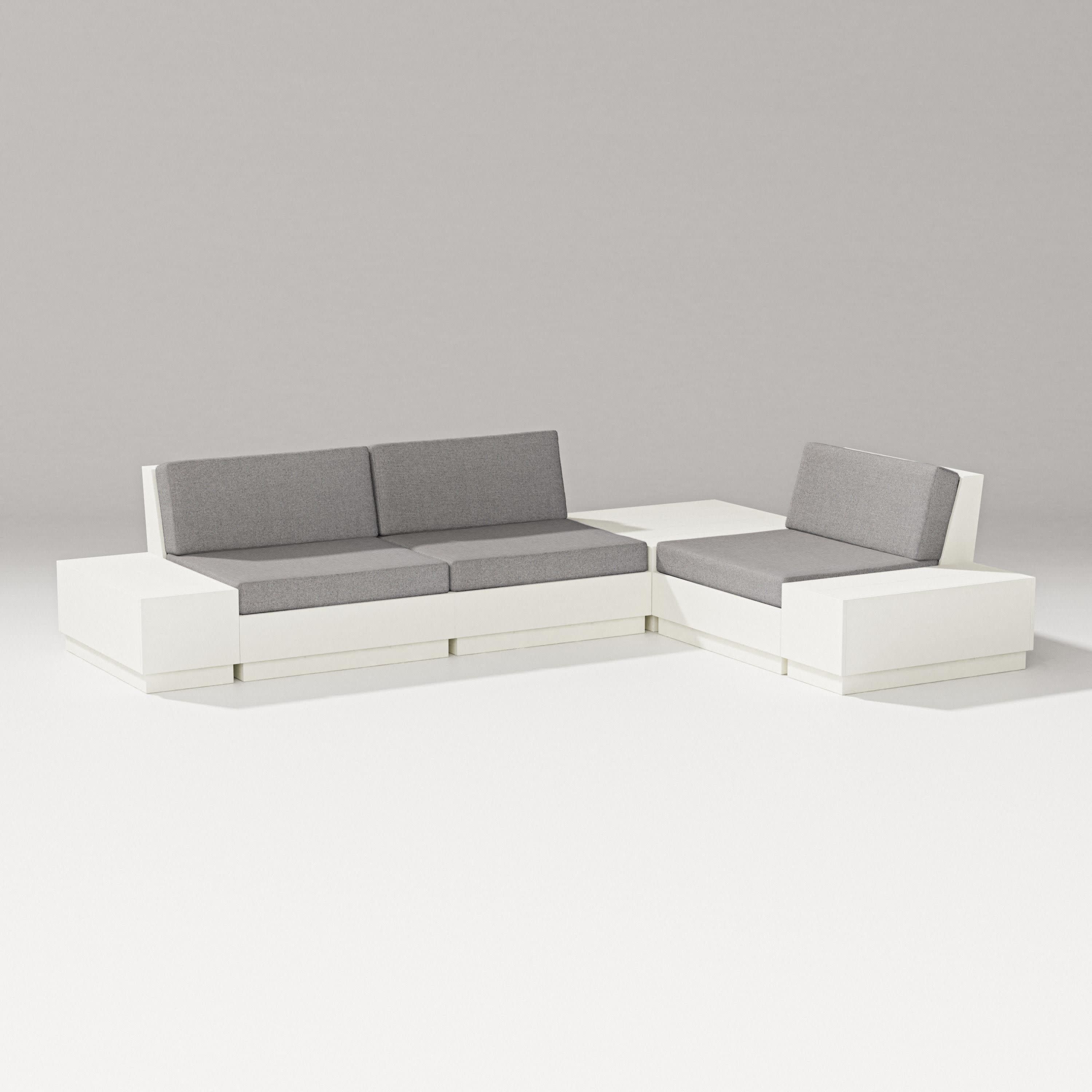 Elevate 6-Piece Corner Sectional in Vintage White / Grey Mist