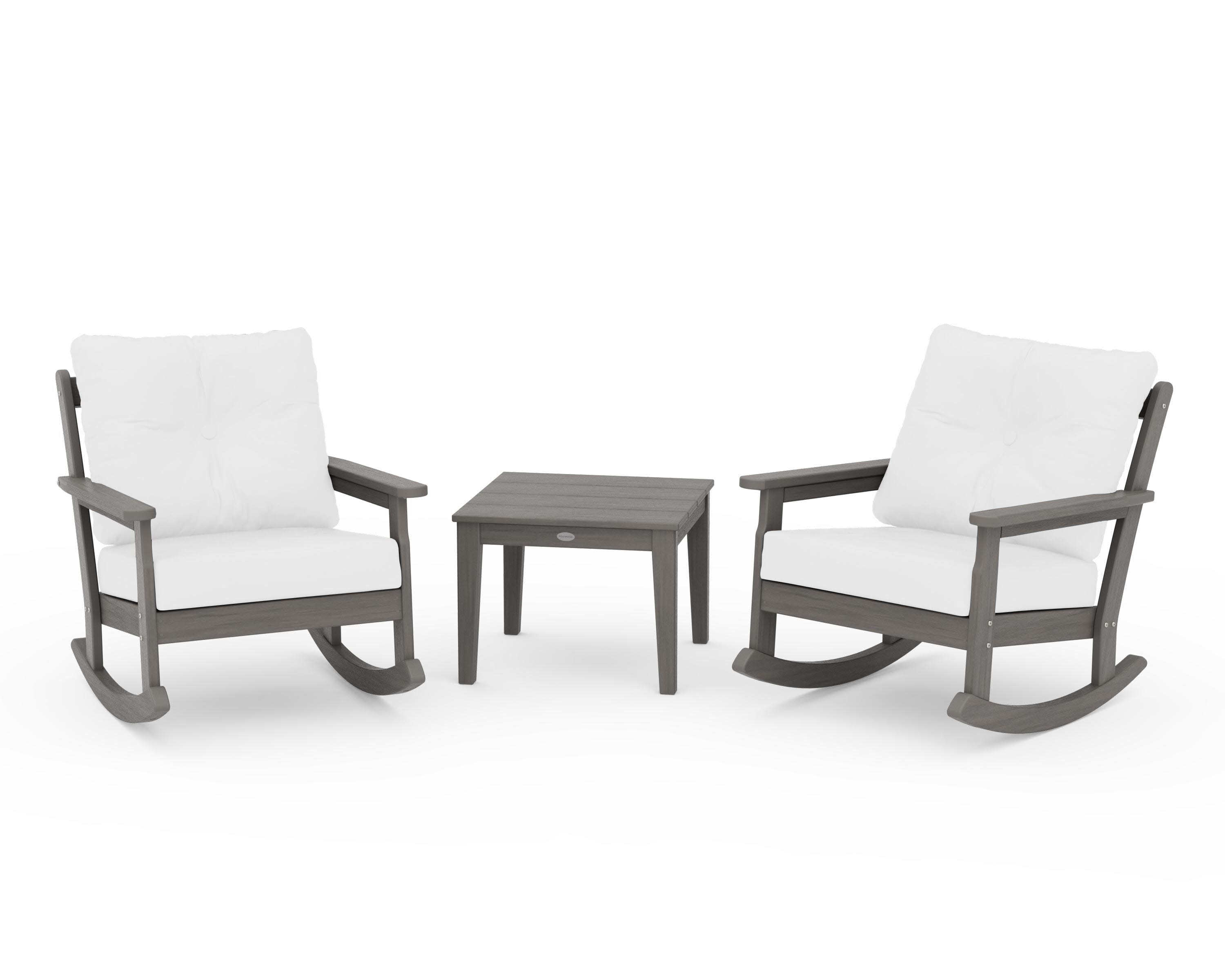 Vineyard 3-Piece Deep Seating Rocker Set in Driftwood / Natural