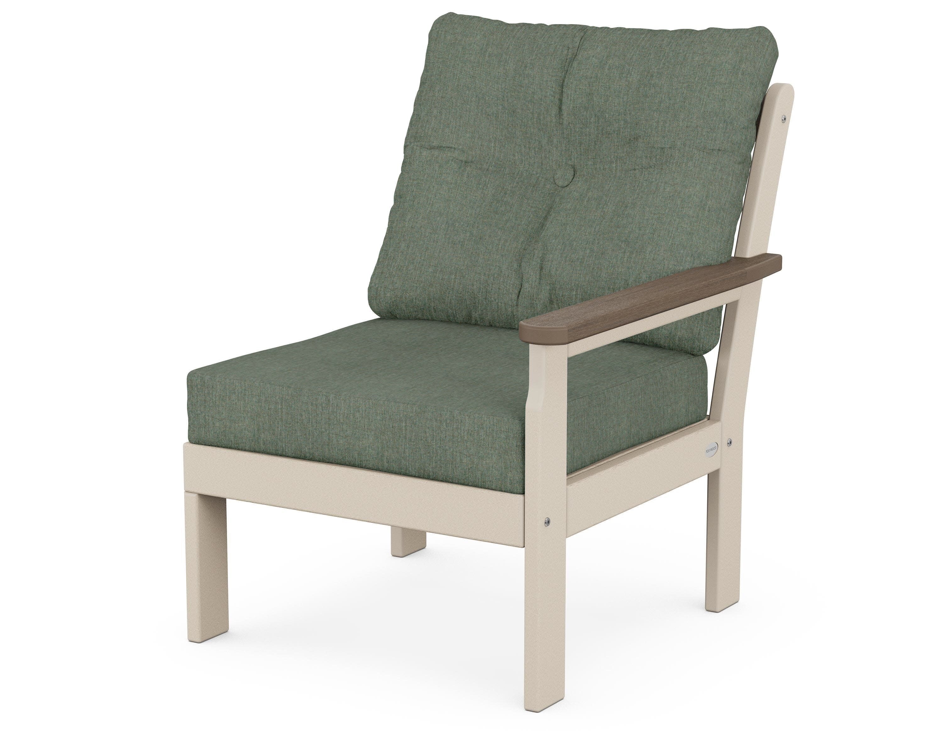 Vineyard Modular Right Arm Chair in Sand / Kona / Cast Sage