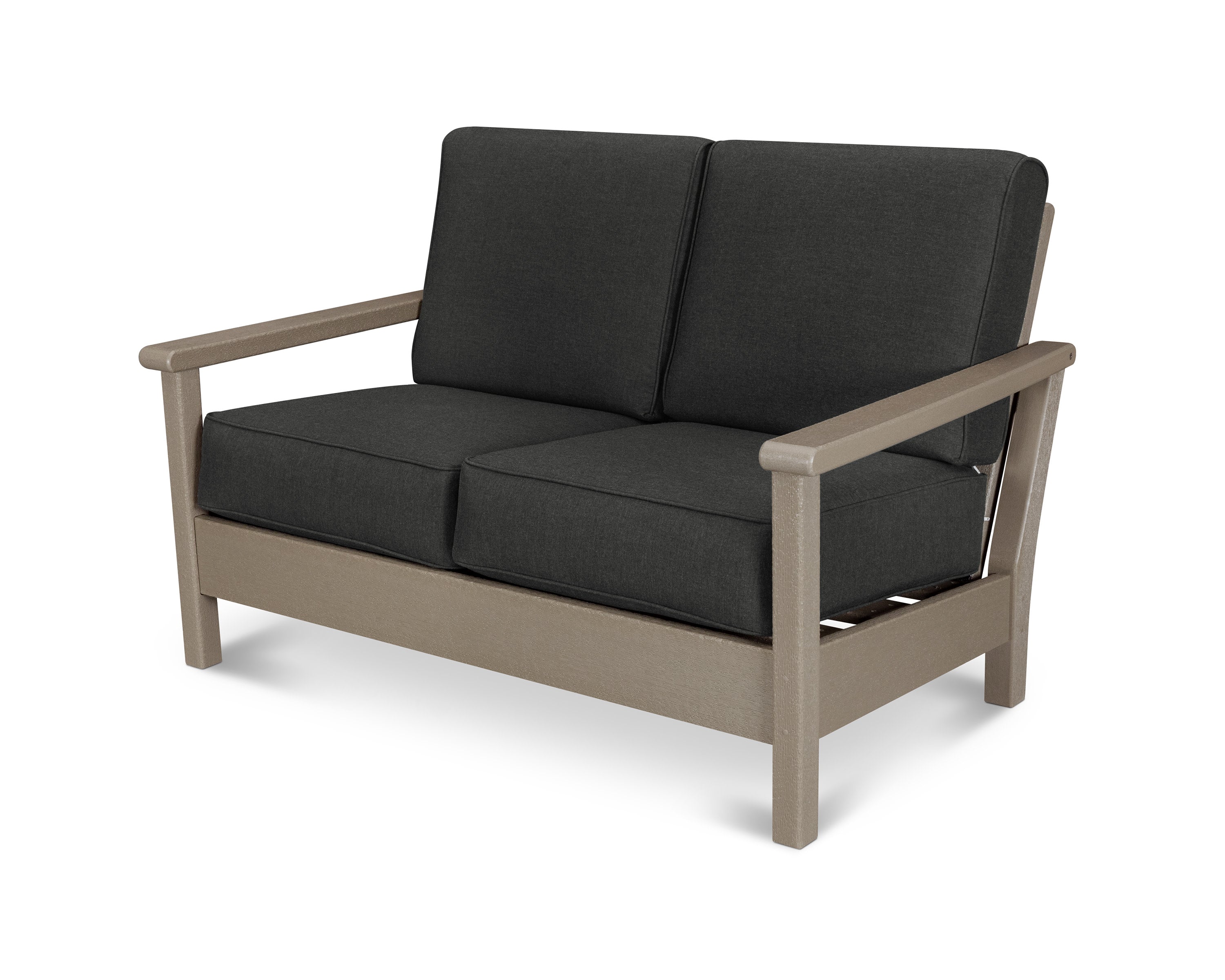 Harbour Deep Seating Loveseat in Vintage Sahara / Spectrum Carbon