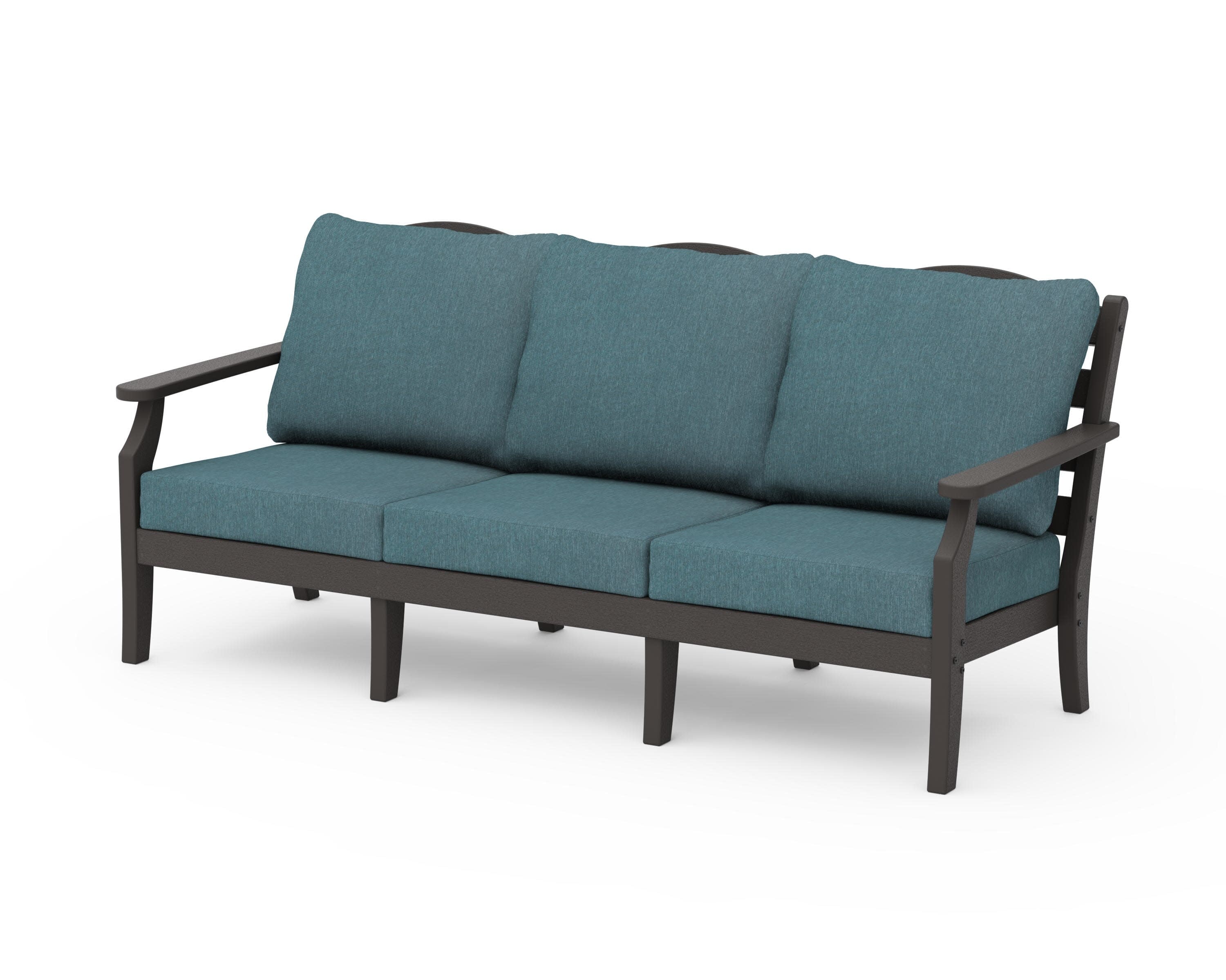 Savannah Deep Seating Sofa in Vintage Coffee / Ocean Teal