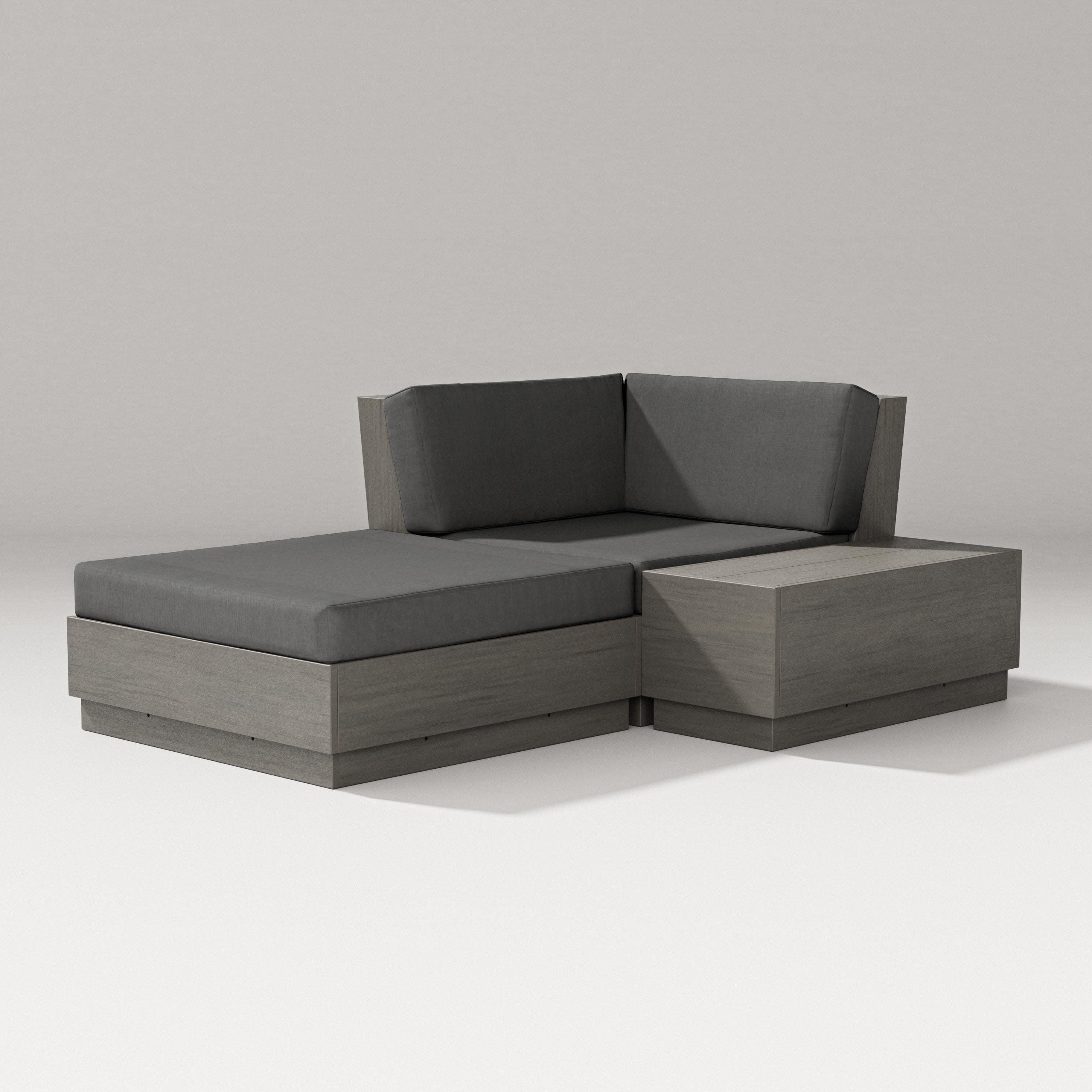 Elevate Corner Chaise in Driftwood / Spectrum Carbon