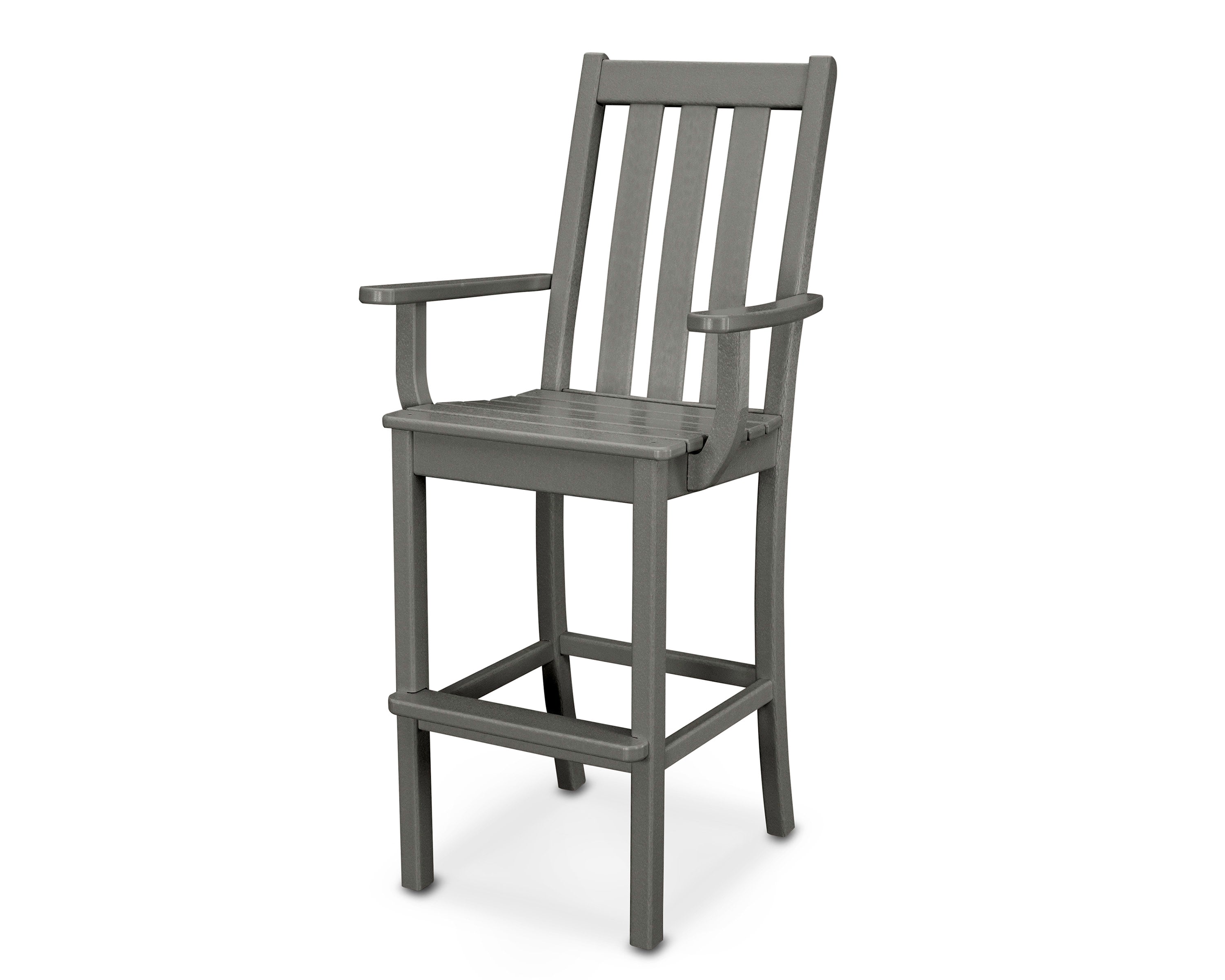 Vineyard Bar Arm Chair in Slate Grey