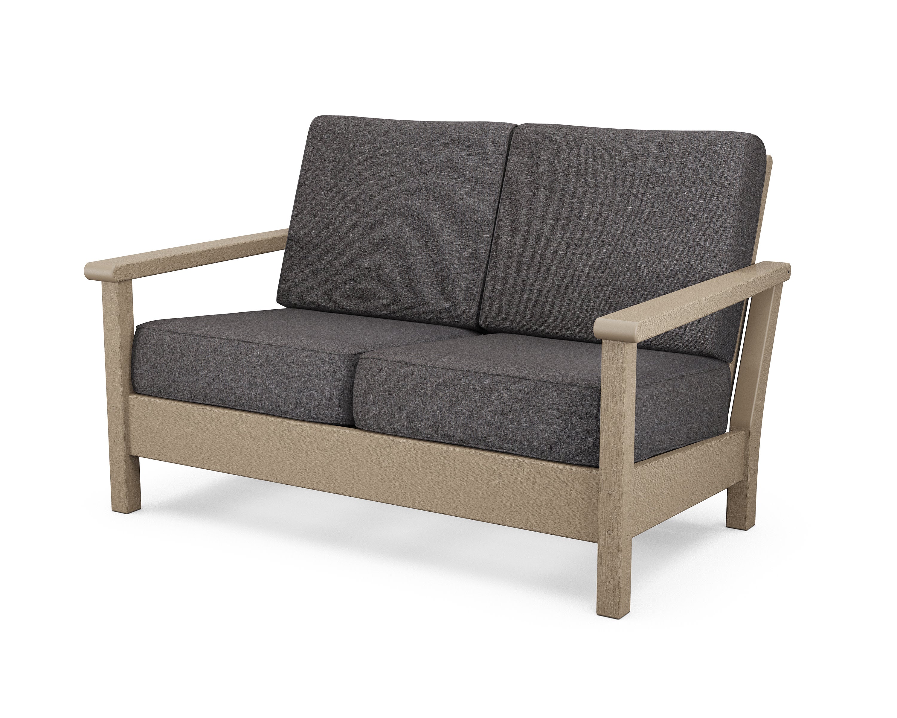 Harbour Deep Seating Loveseat in Vintage Sahara / Ash Charcoal