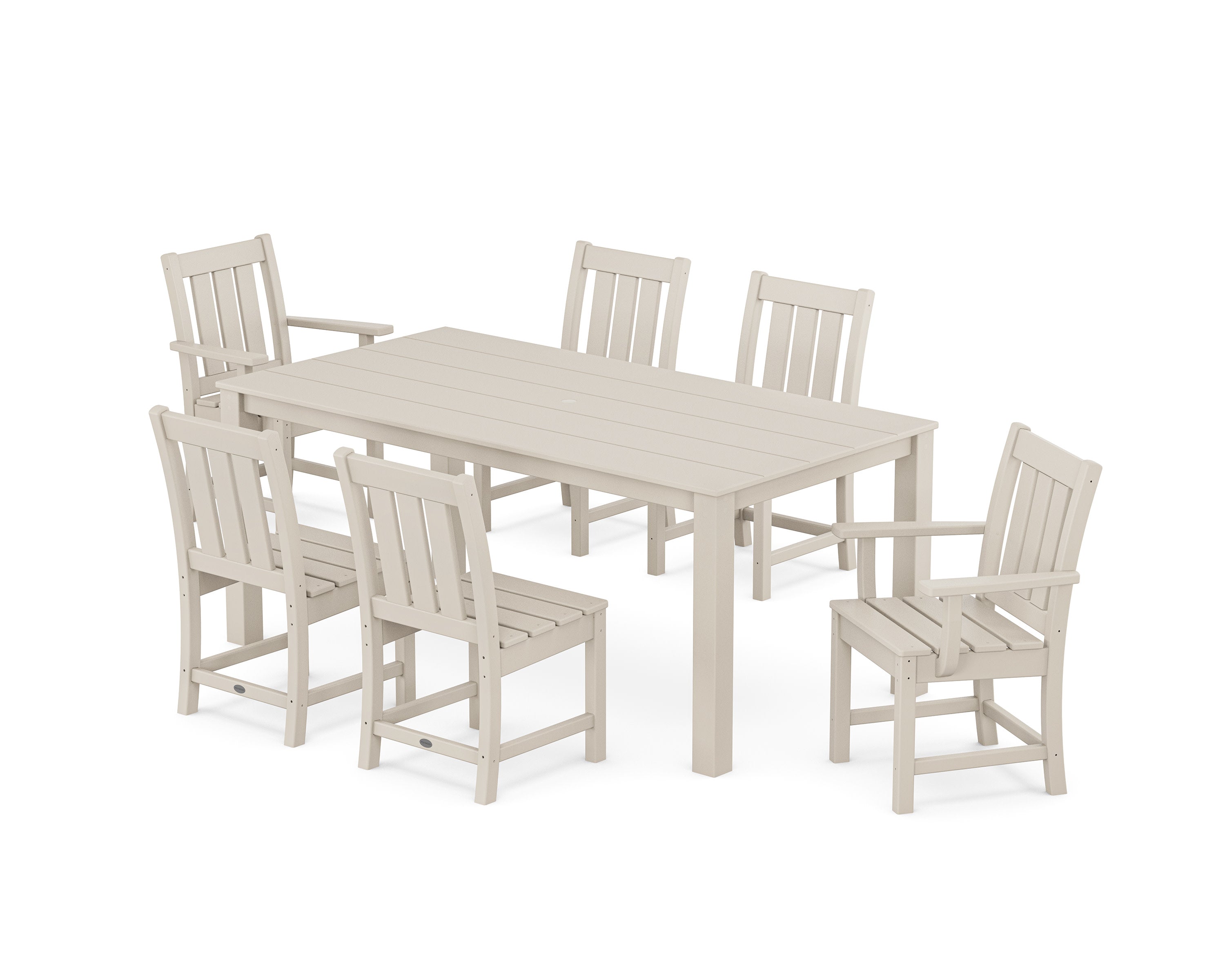 Oxford 7-Piece Parsons Dining Set in Sand