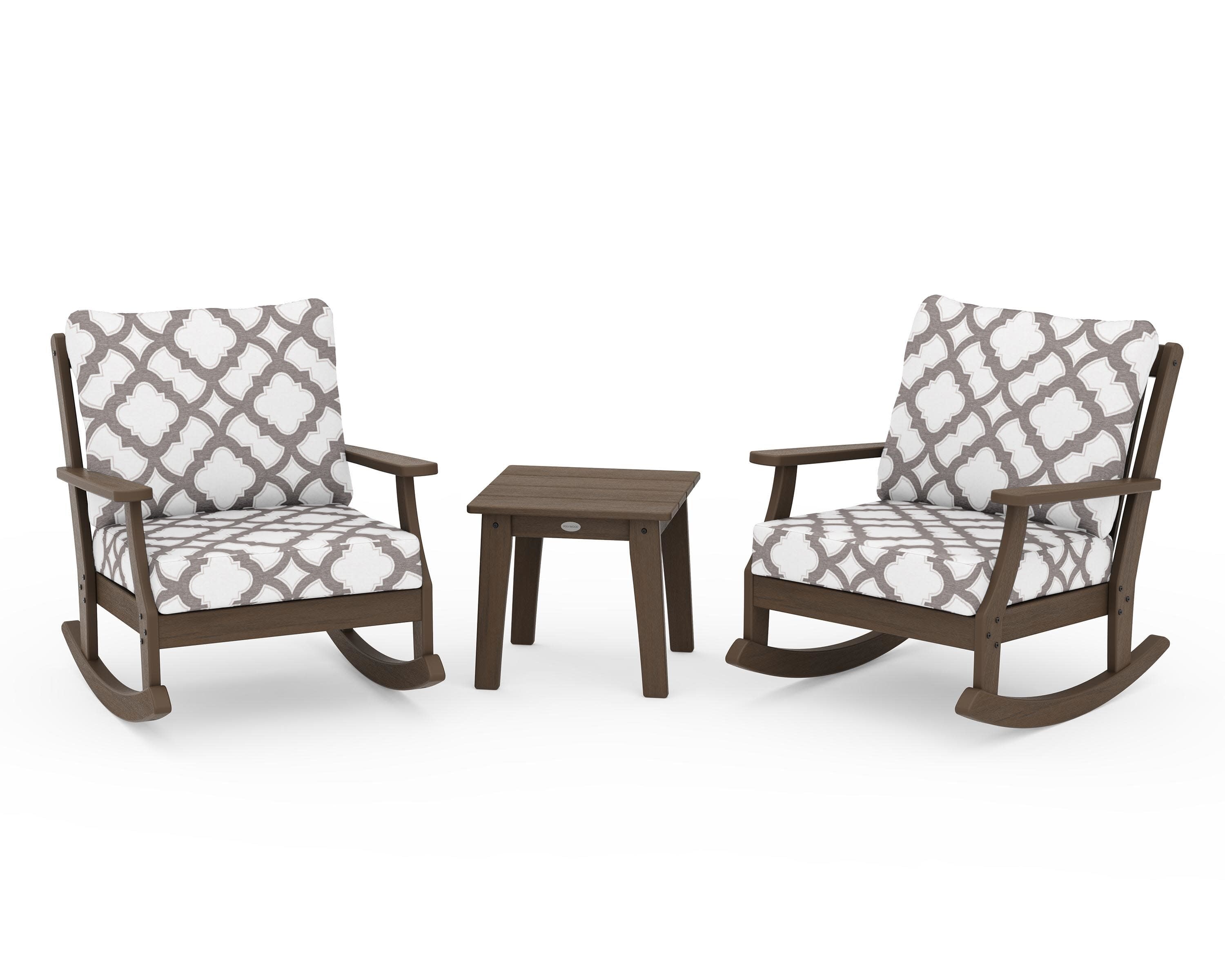 Braxton 3-Piece Deep Seating Rocker Set in Kona / Trellis Grey Mist
