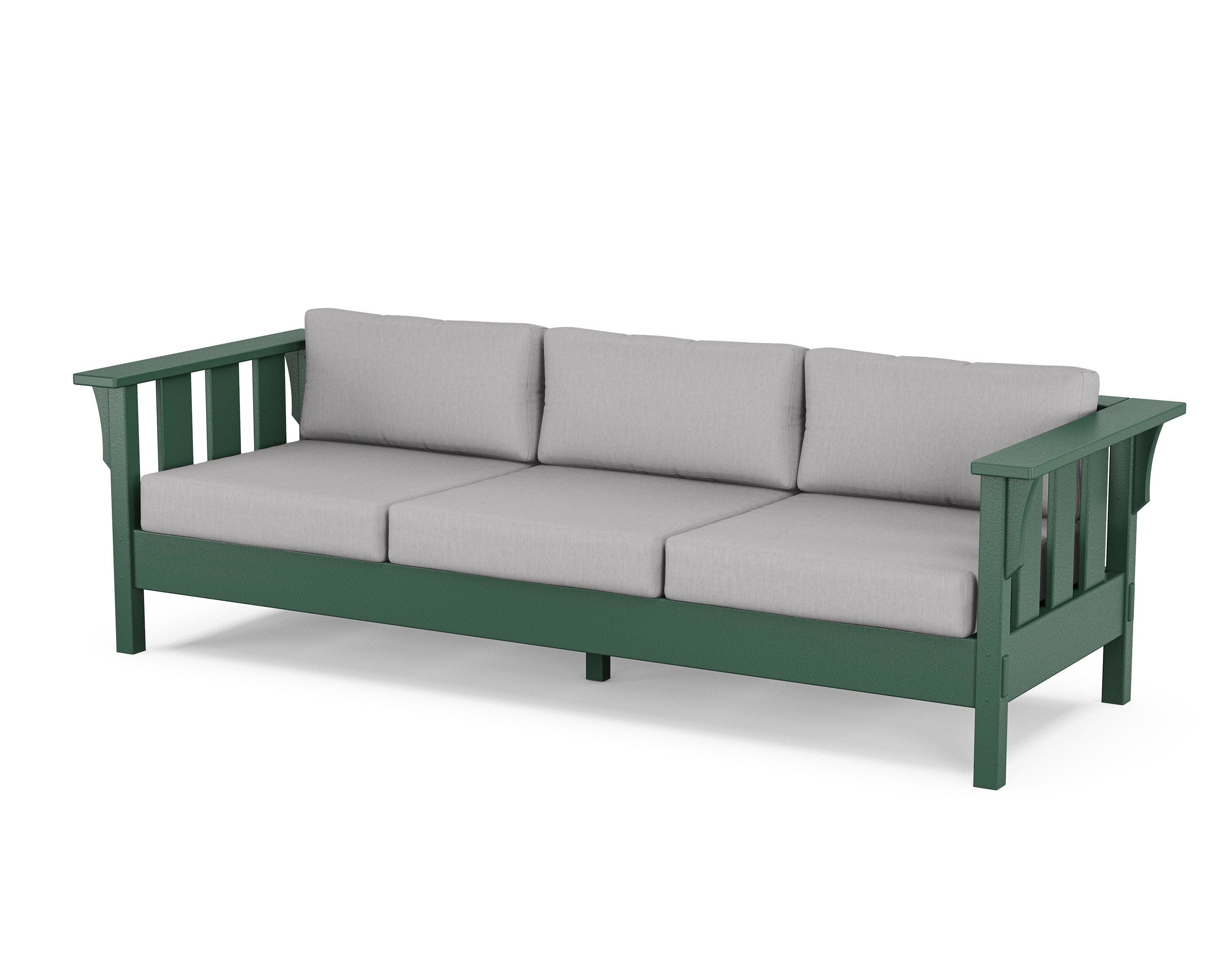 Acadia Deep Seating Sofa in Green / Granite