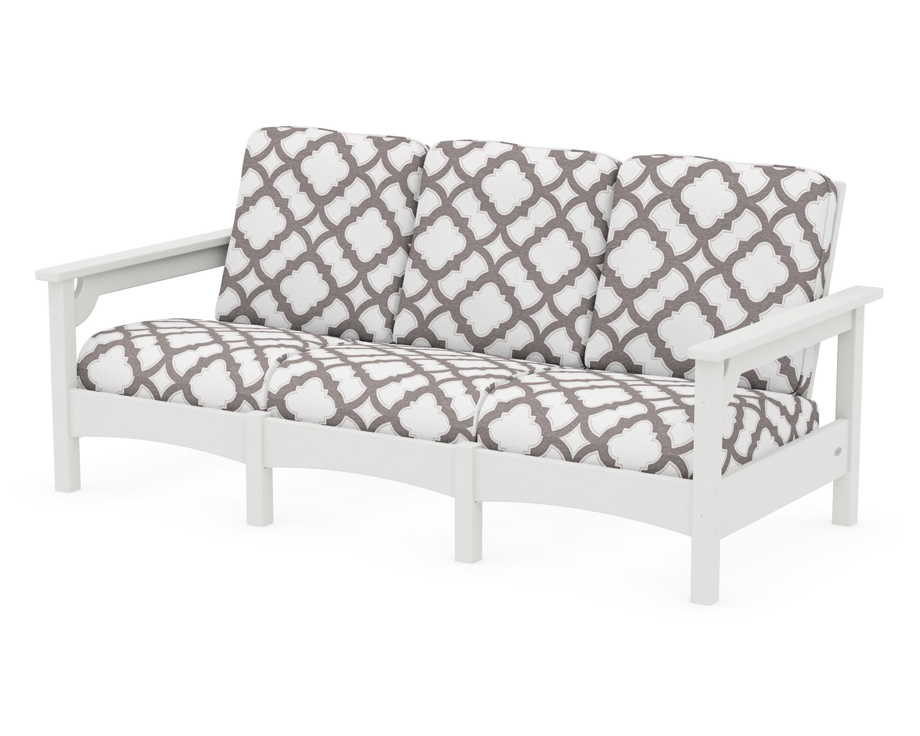 Club Sofa in Vintage White / Trellis Grey Mist