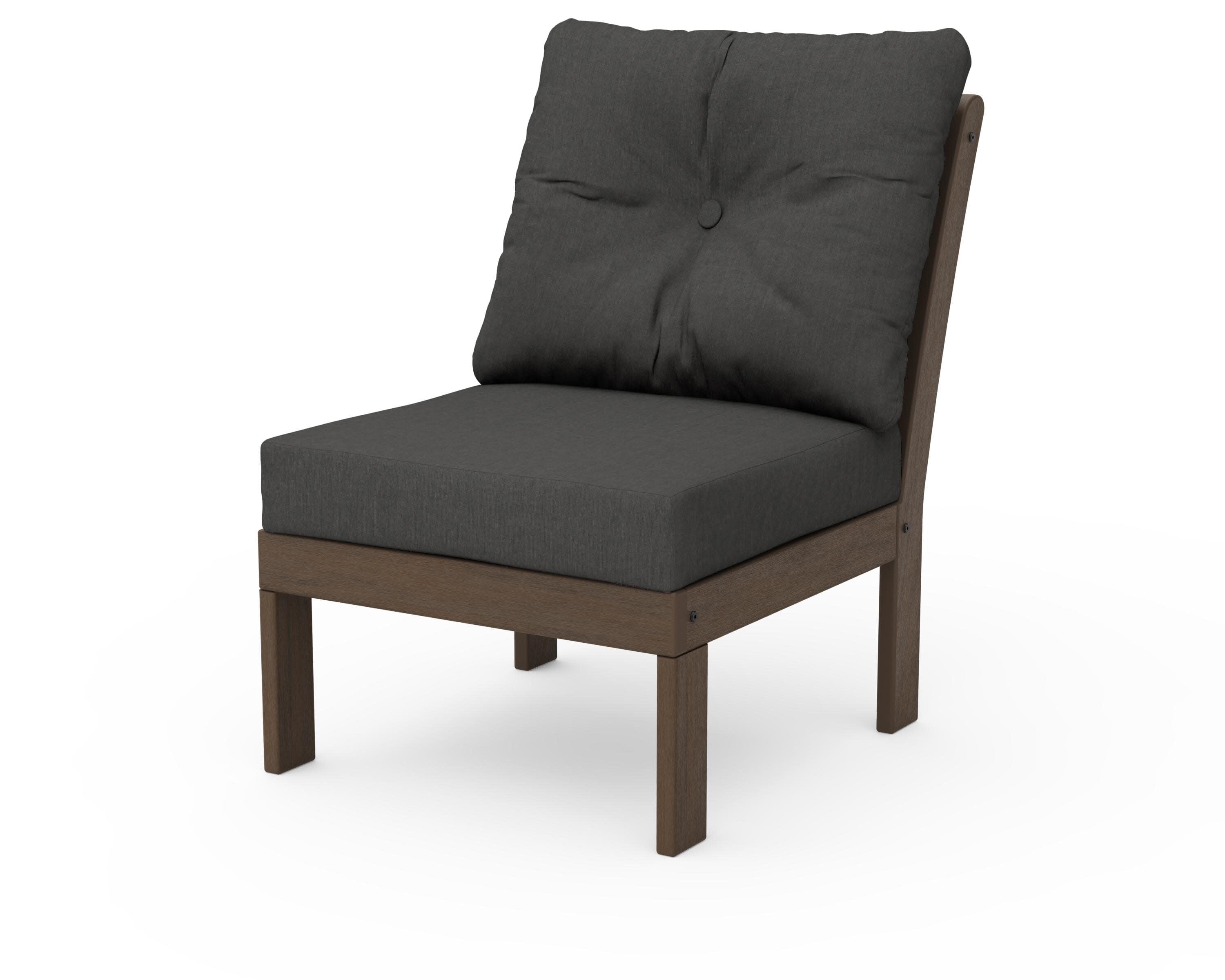 Vineyard Modular Armless Chair in Kona / Spectrum Carbon