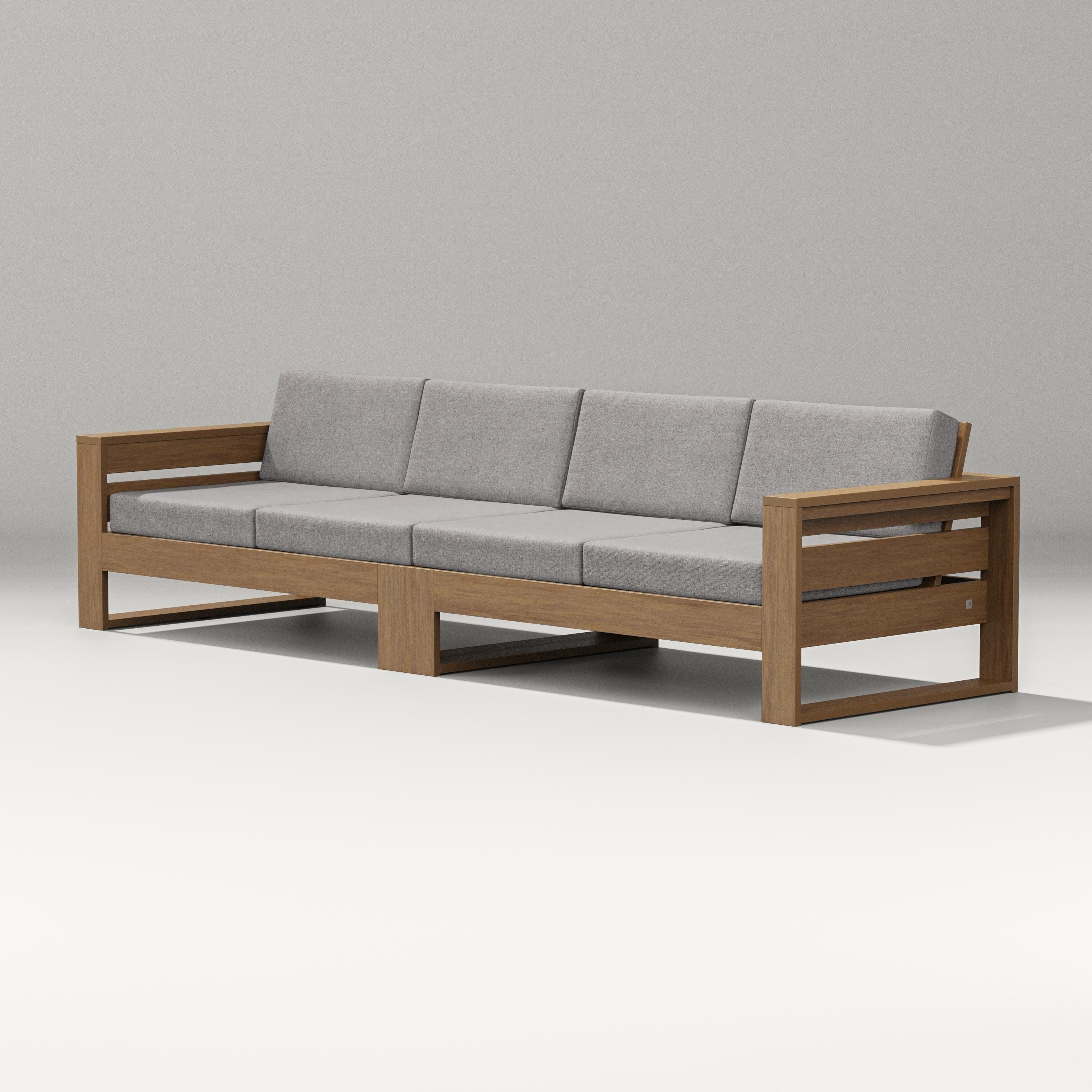 Latitude Straight Sectional in Natural / Grey Mist