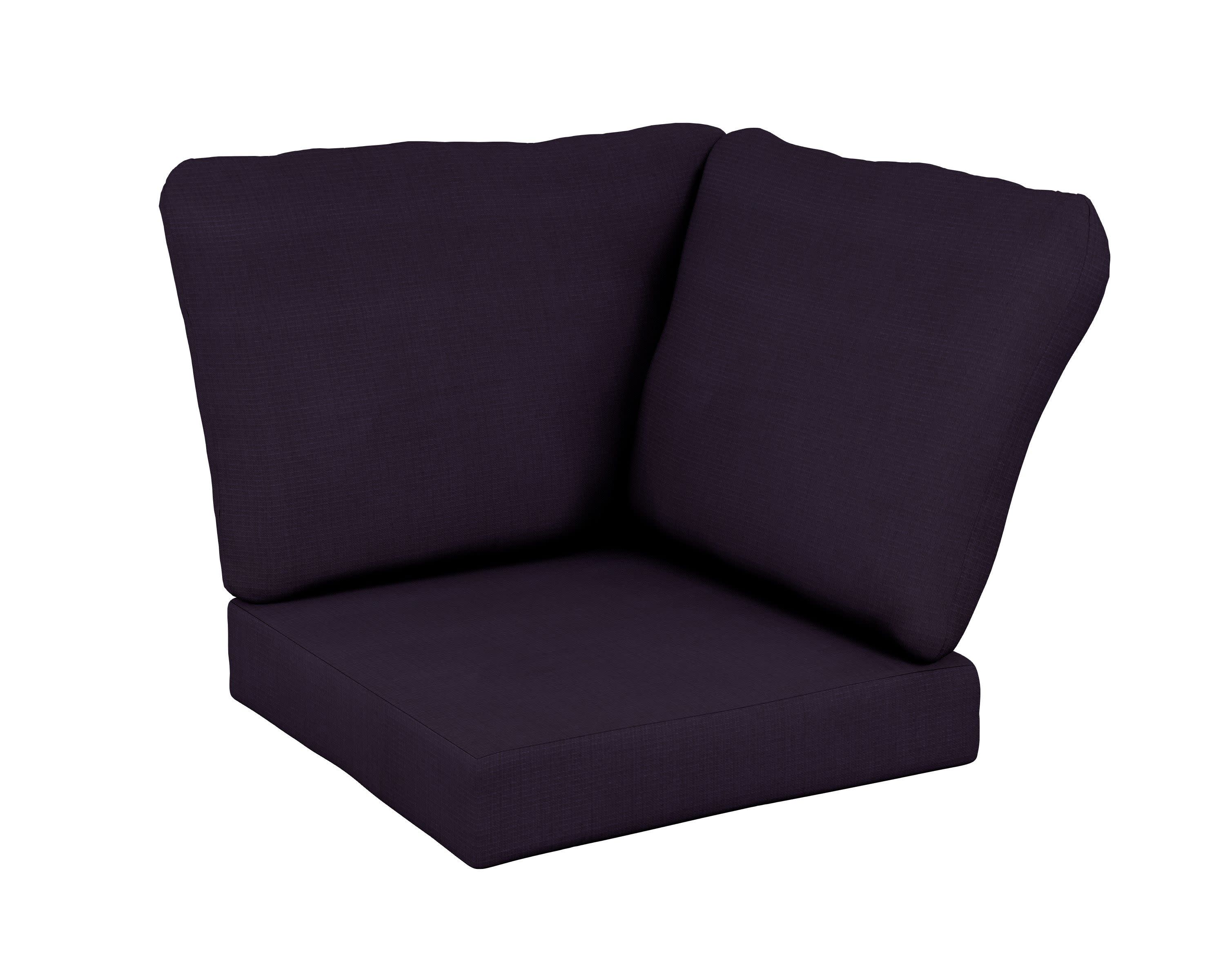 Baffle Modular Corner Cushion in Navy Linen