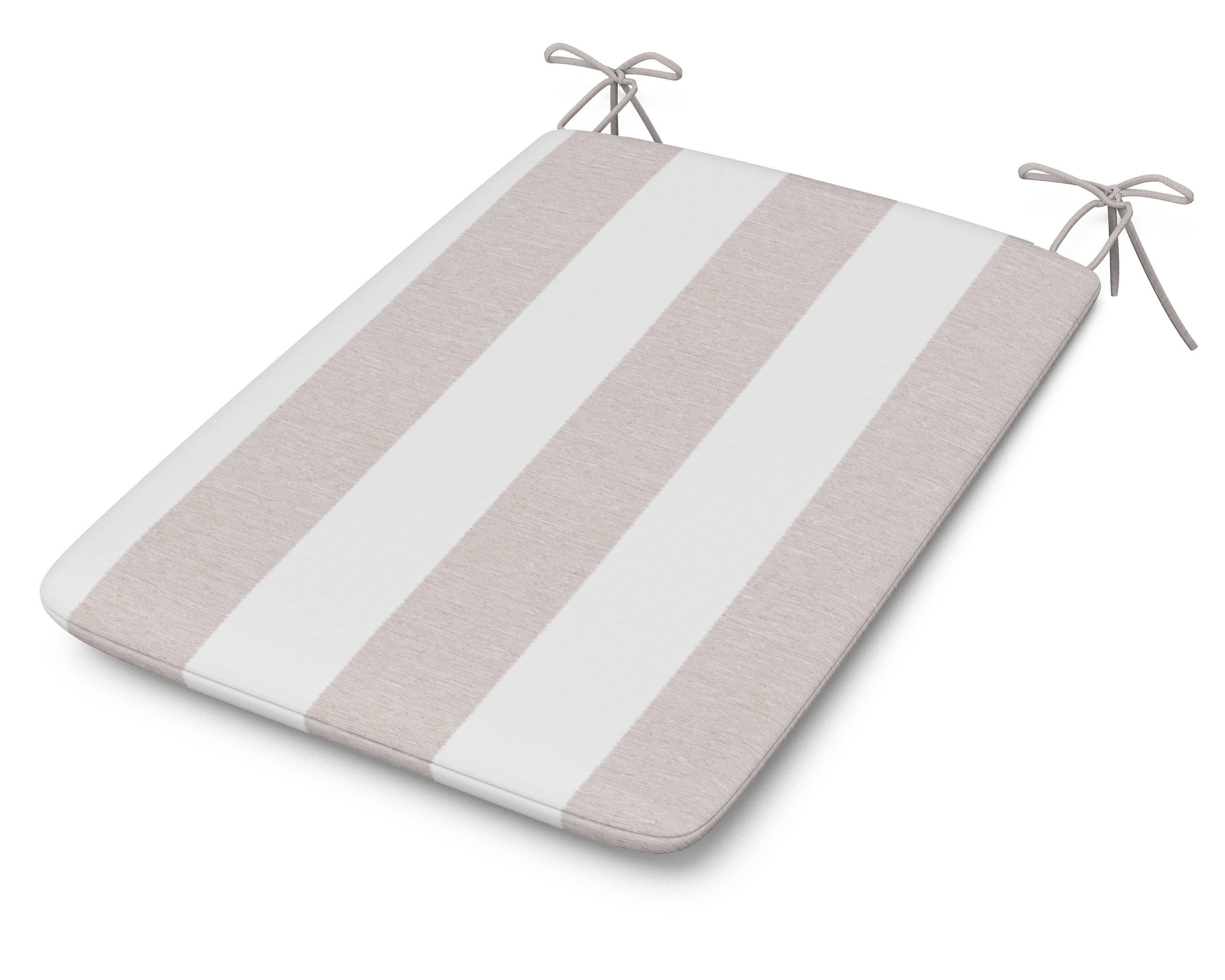 1100 Plaza Seat Pad in Cabana Stripe Dune Burlap