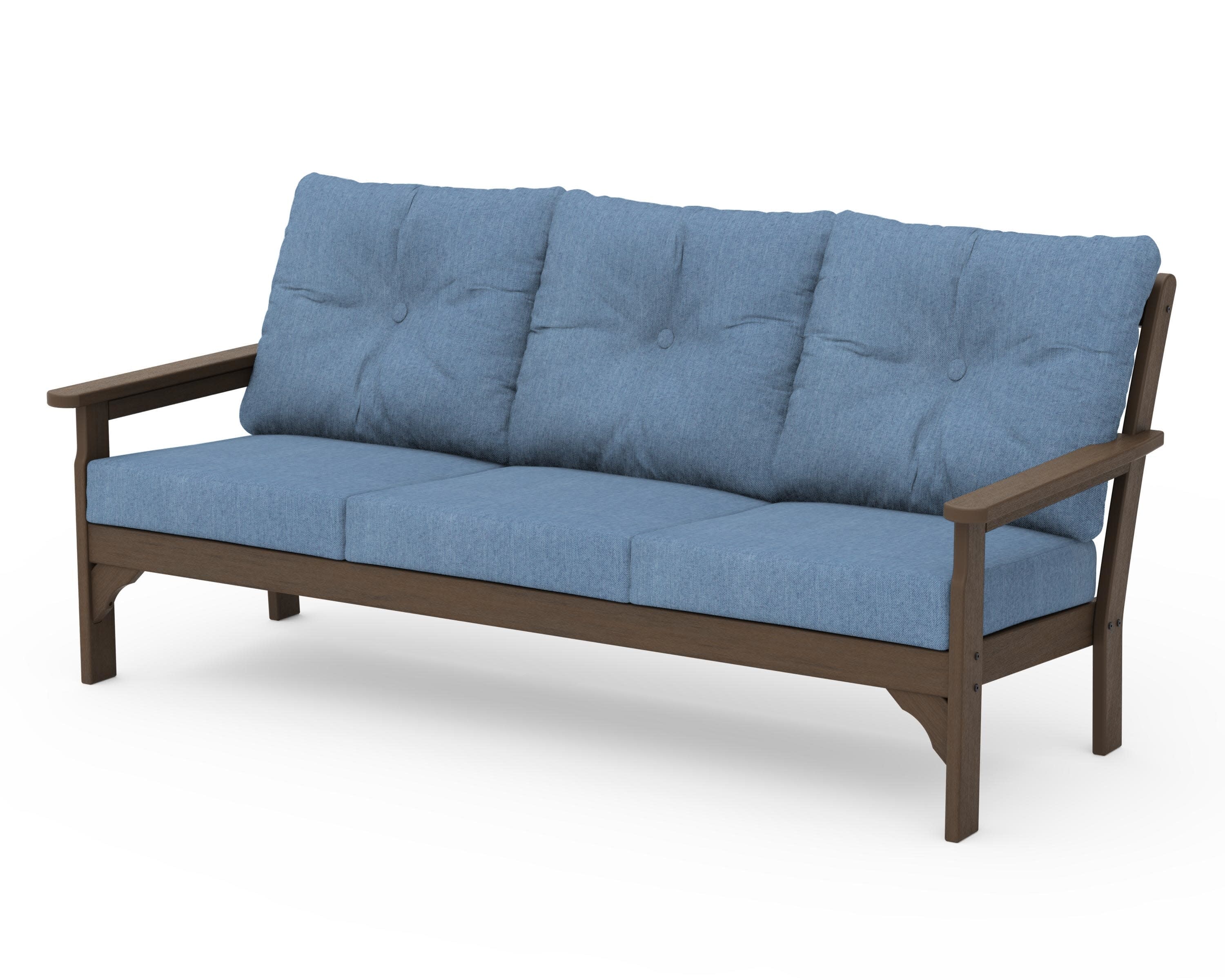 Vineyard Deep Seating Sofa in Kona / Sky Blue