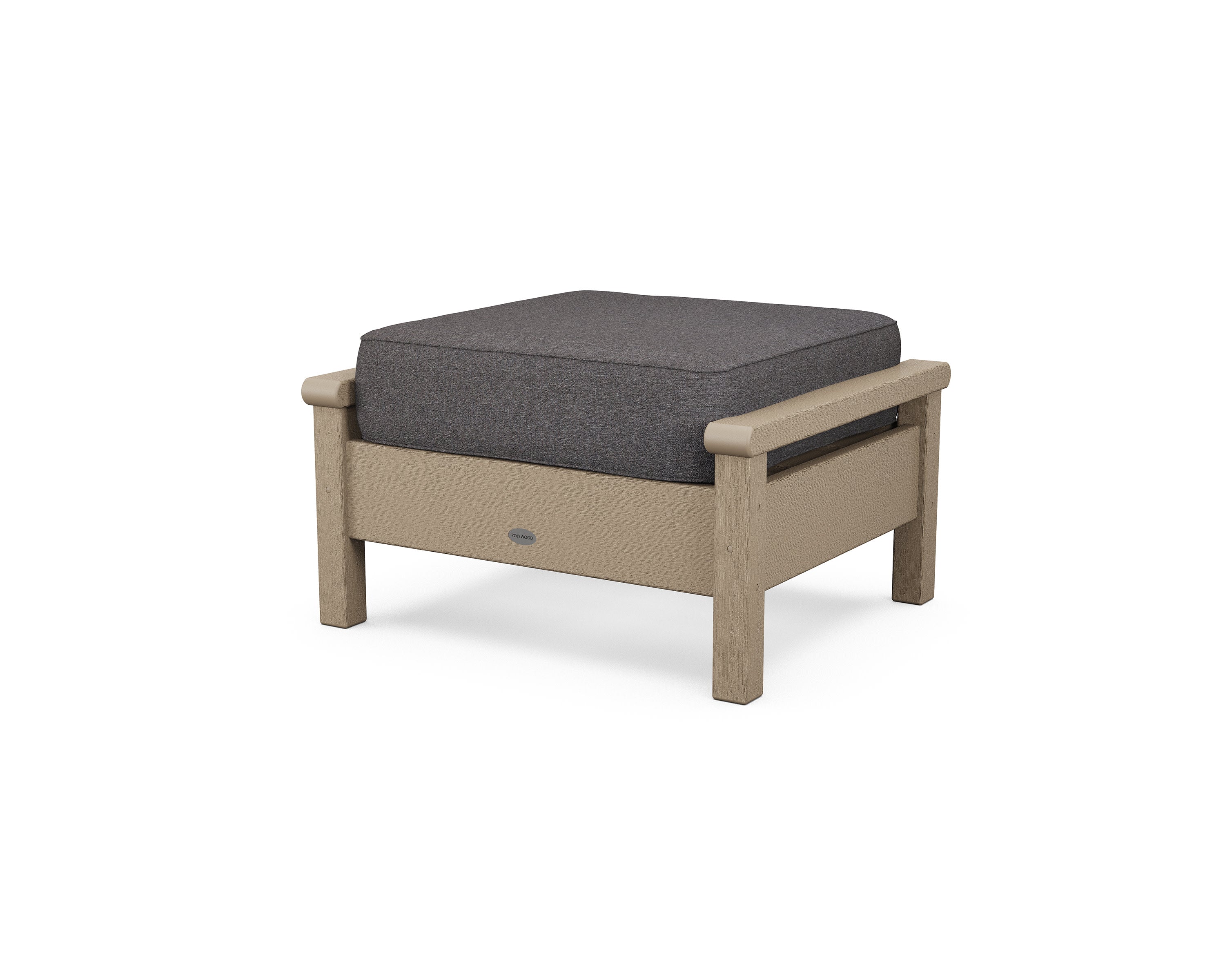 Harbour Deep Seating Ottoman in Vintage Sahara / Ash Charcoal