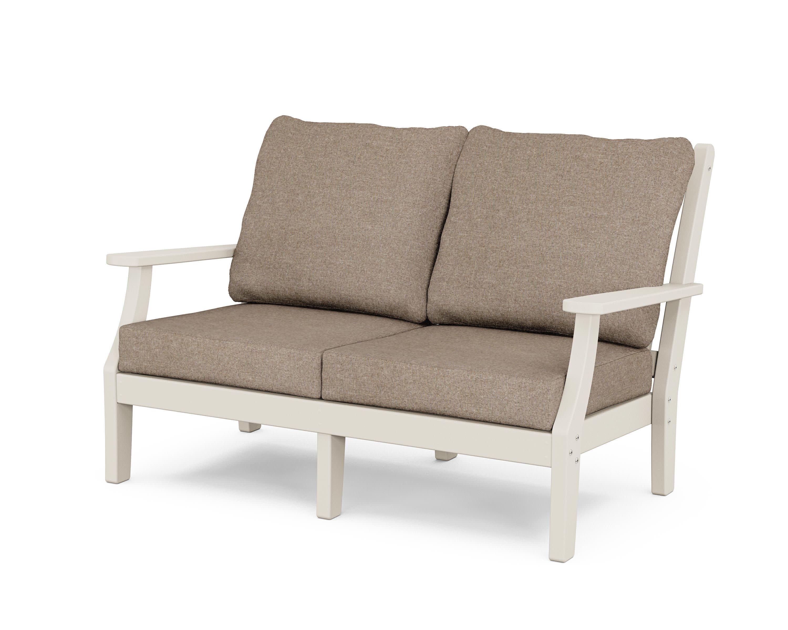 Wovendale Deep Seating Loveseat in Sand / Spiced Burlap