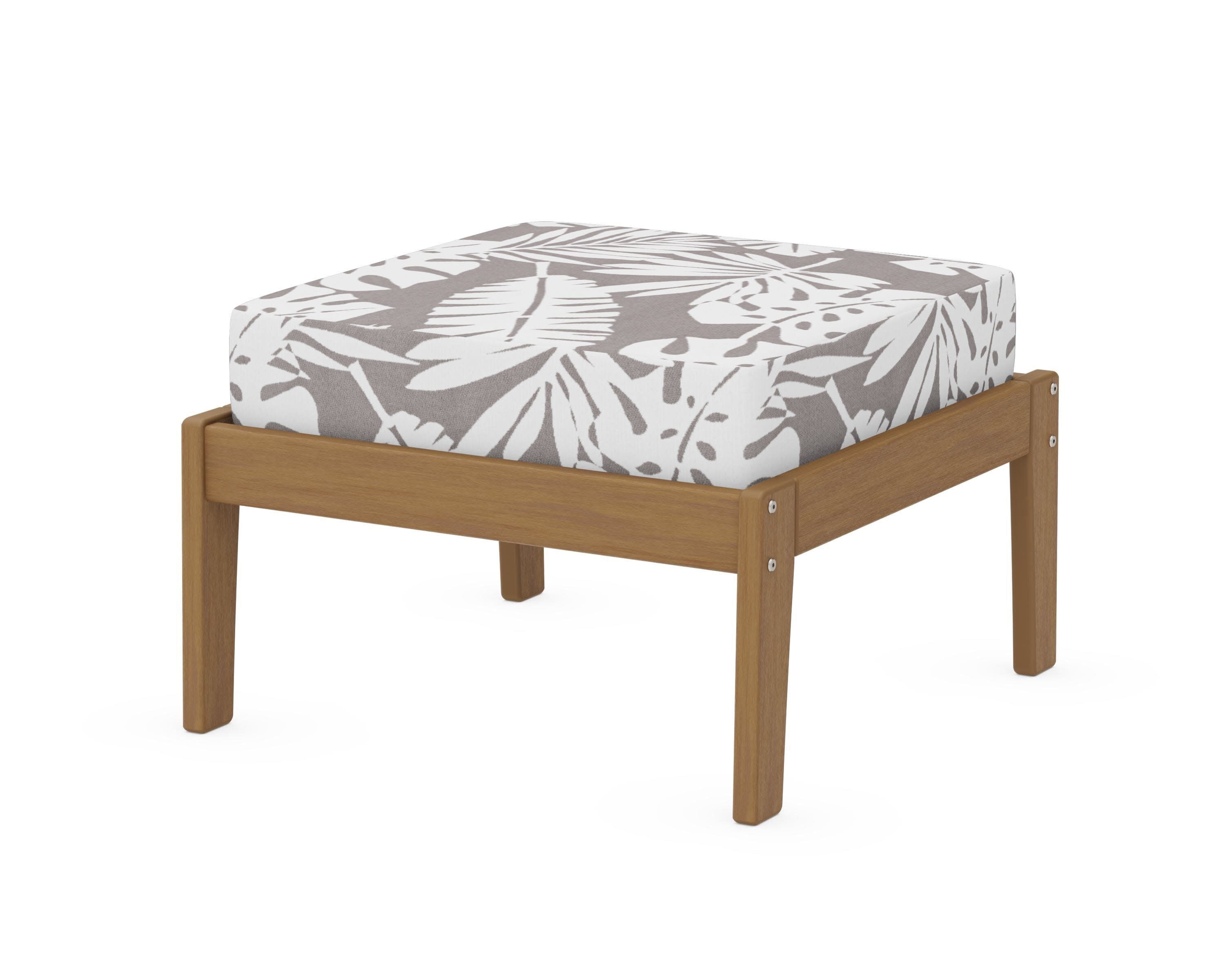 Deep Seating Ottoman in Natural / Leaf Grey Mist