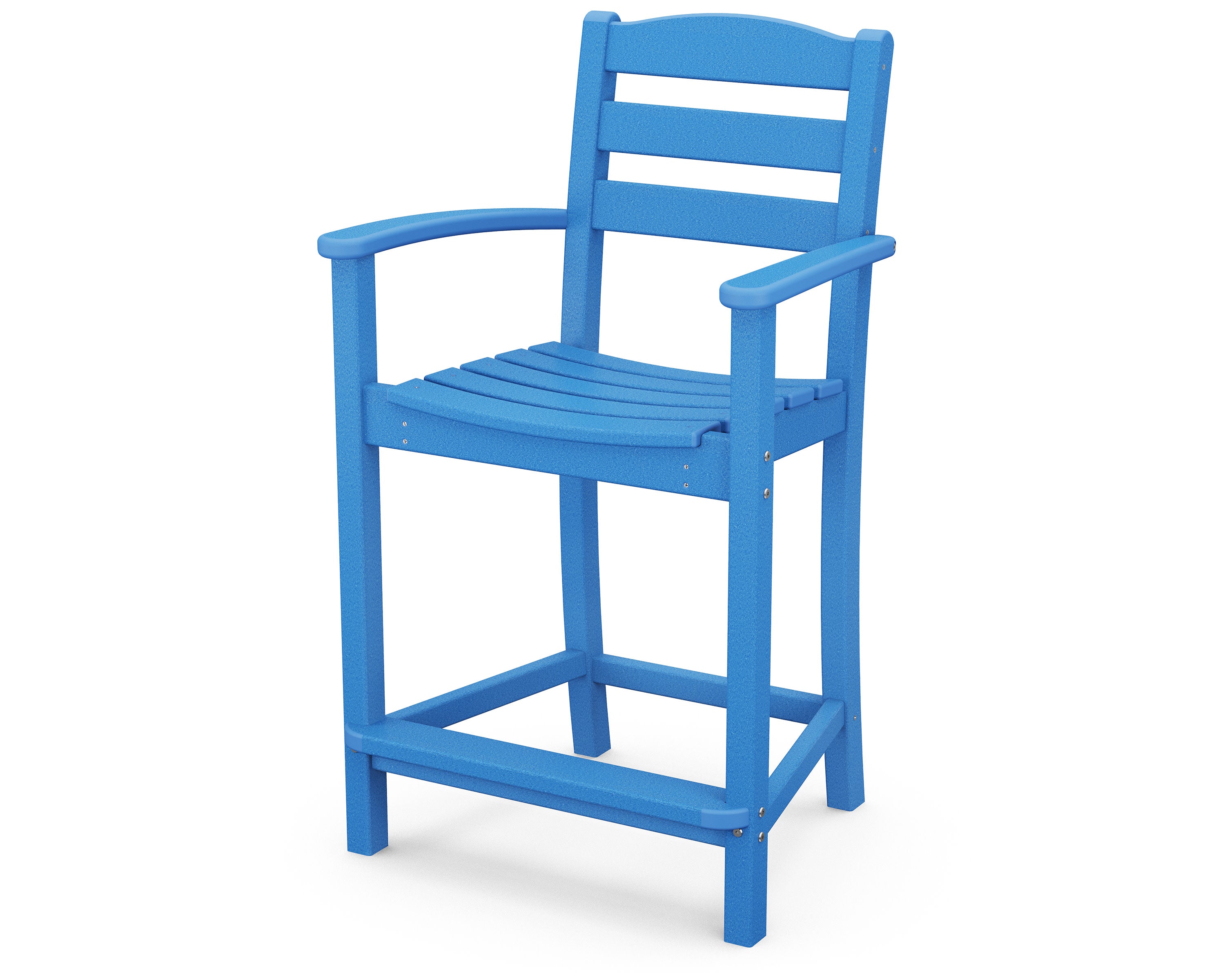 La Casa Caf Counter Arm Chair in Pacific Blue